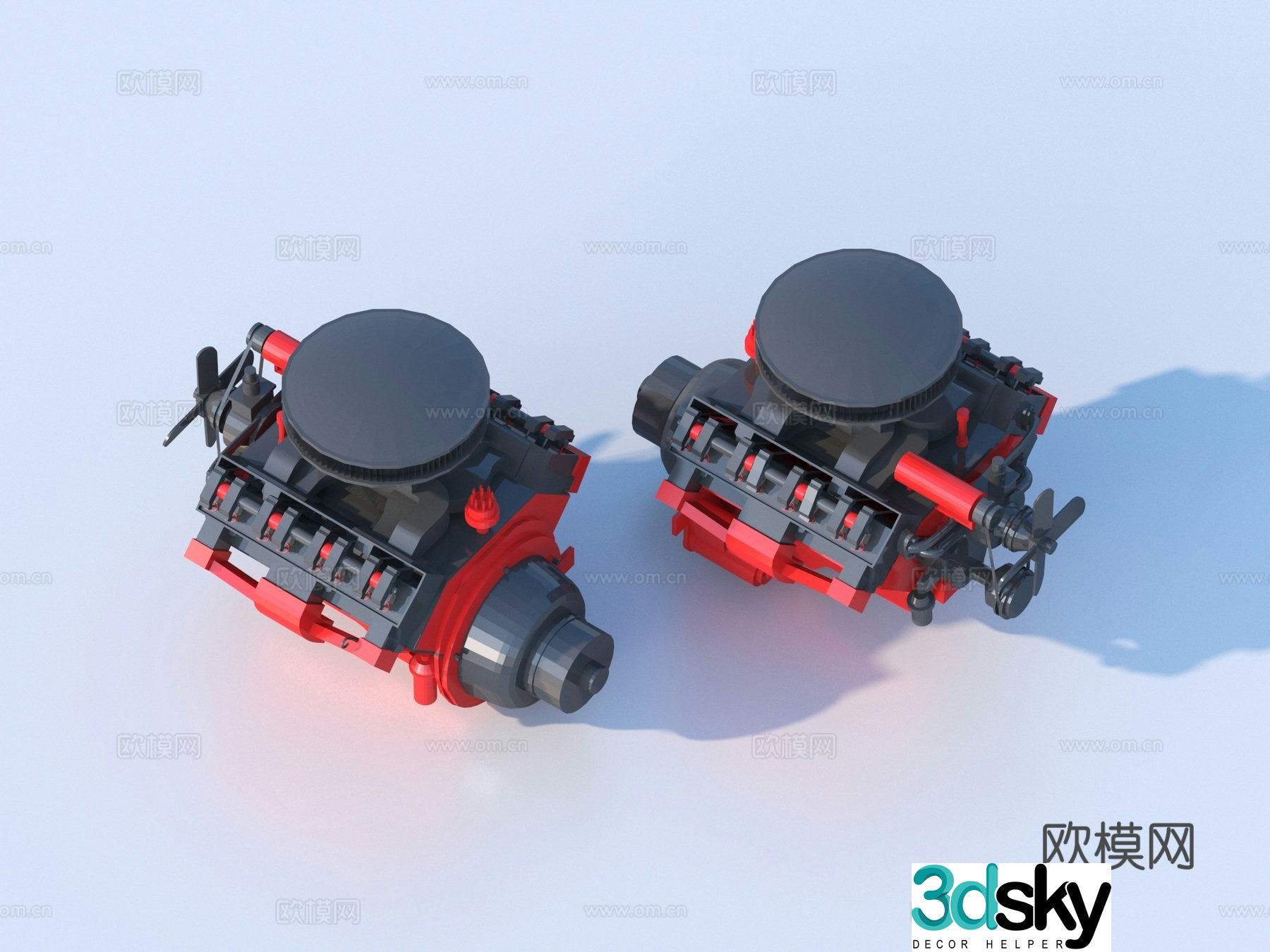 Motor Motor Engine Engine Power System Industrial Equipment 3D Model