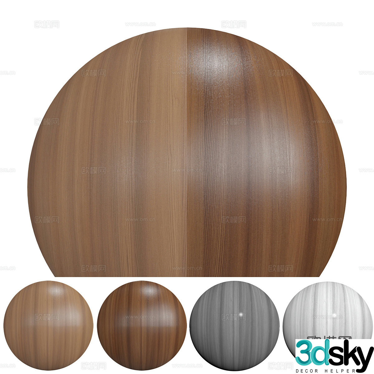 New Chinese wood grain wood veneer 3D model