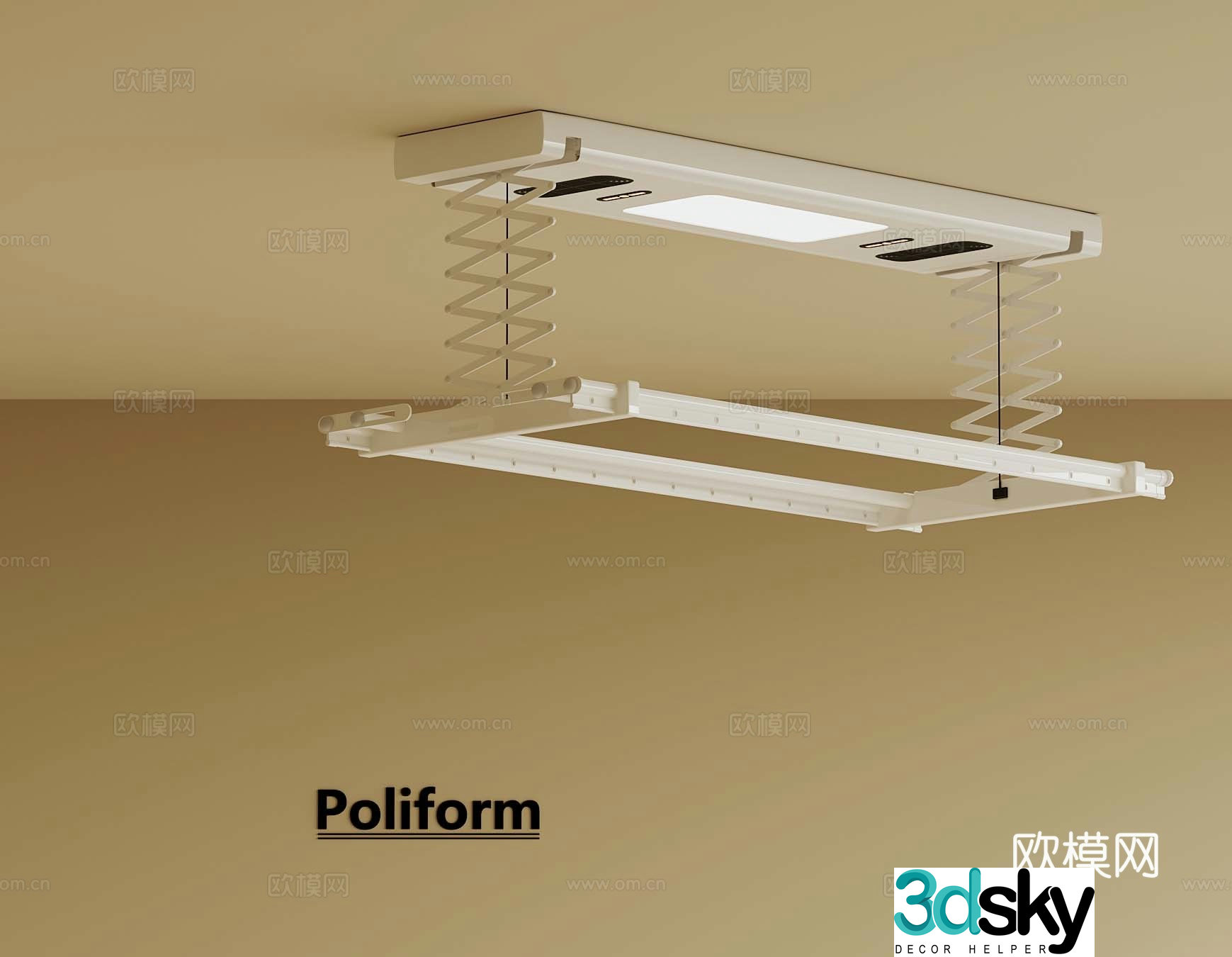 Modern clothes drying rack Electric clothes drying rack 3d model