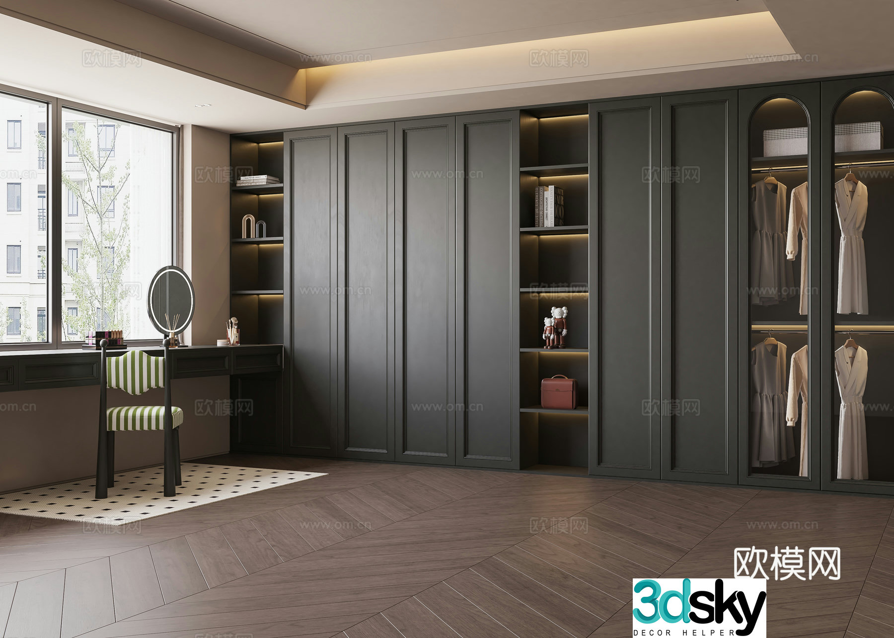 French cloakroom 3d model