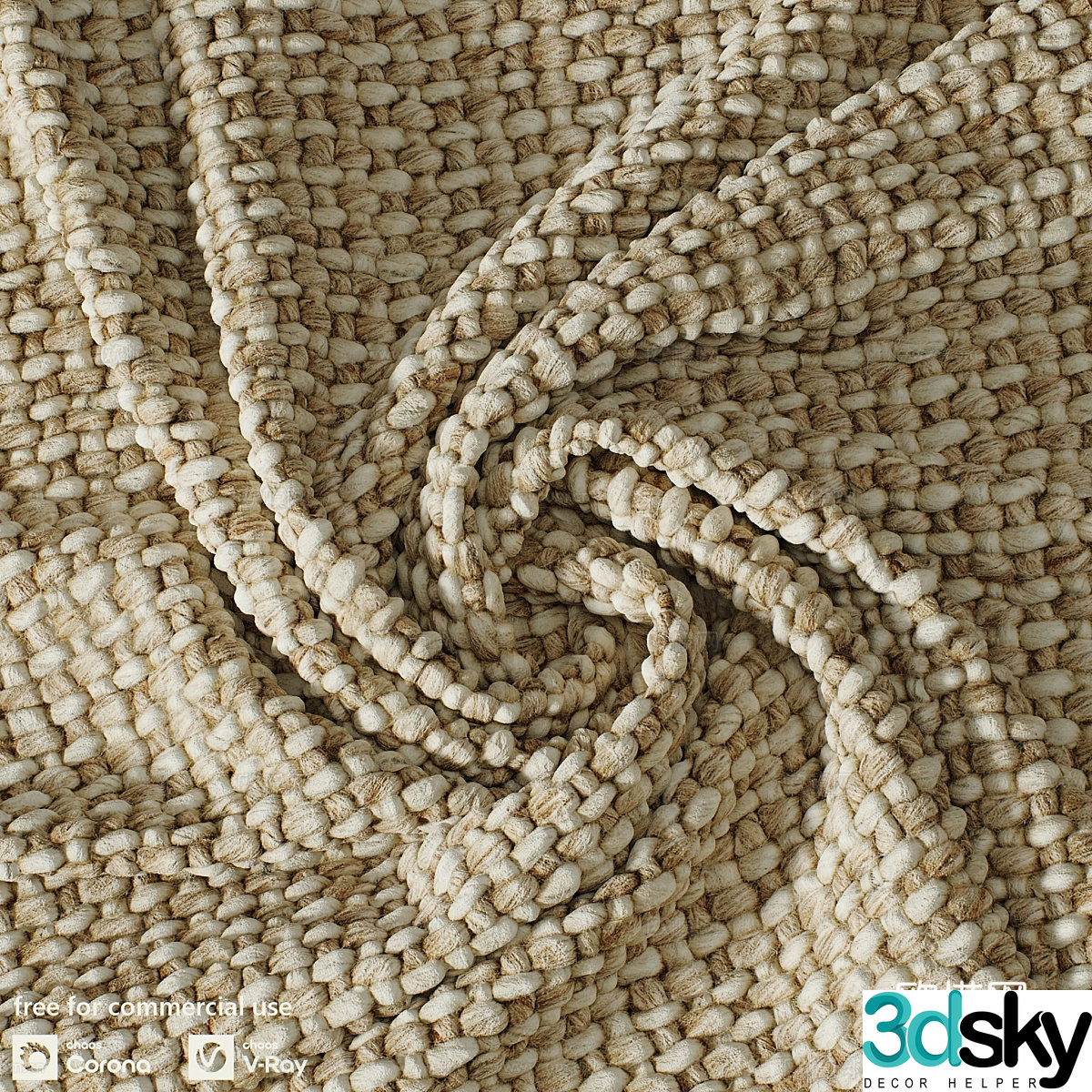 New Chinese style Wasabi wool fabric 3D model