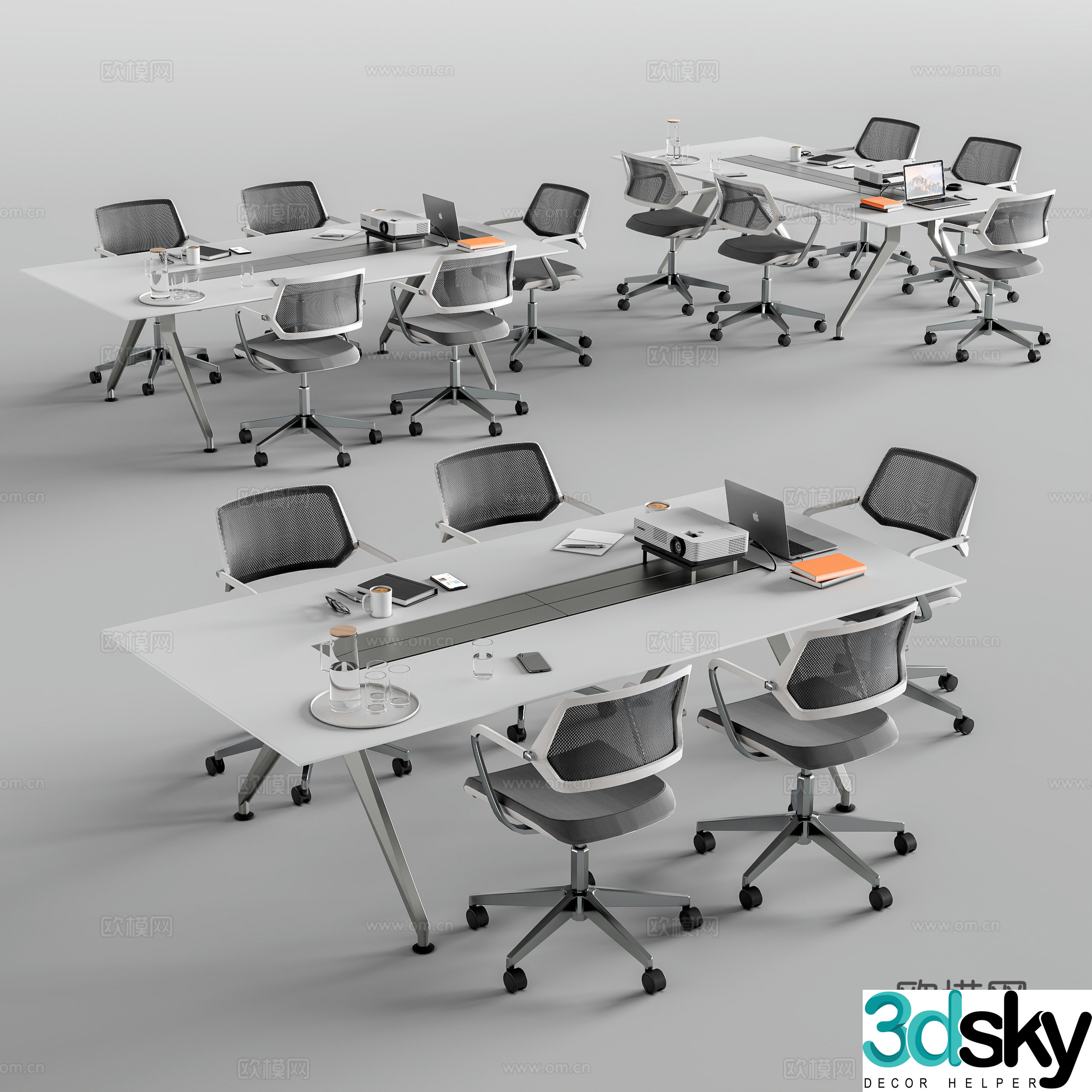 Modern office desk chair 3d model