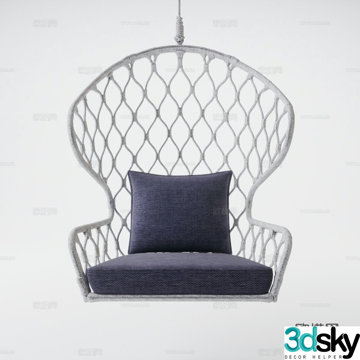 Modern hanging chair Rattan hanging chair Hemp rope hanging chair Indoor hanging chair Outdoor hanging chair Modern hanging 3D model
