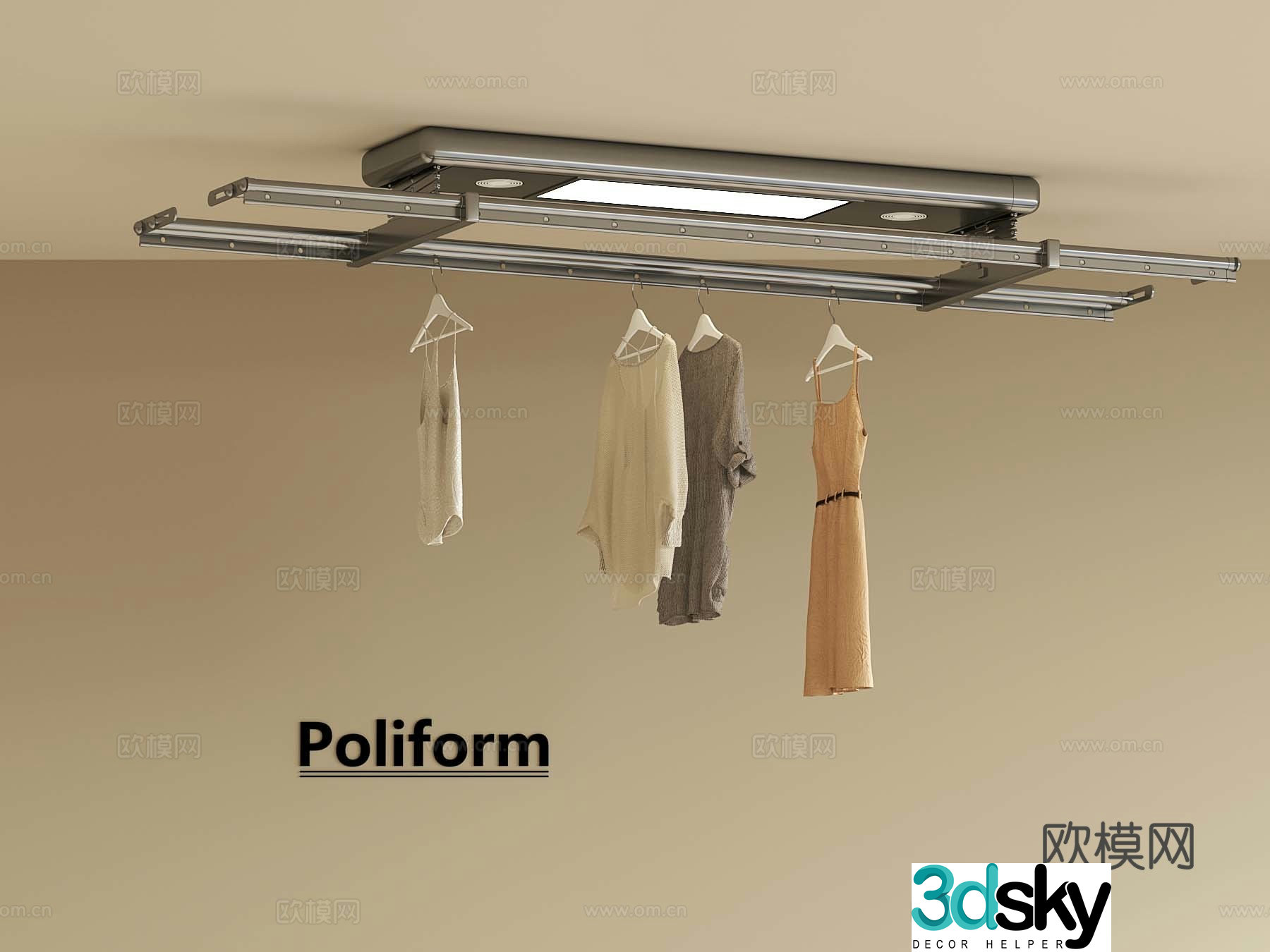 Modern clothes drying rack Electric clothes drying rack 3d model