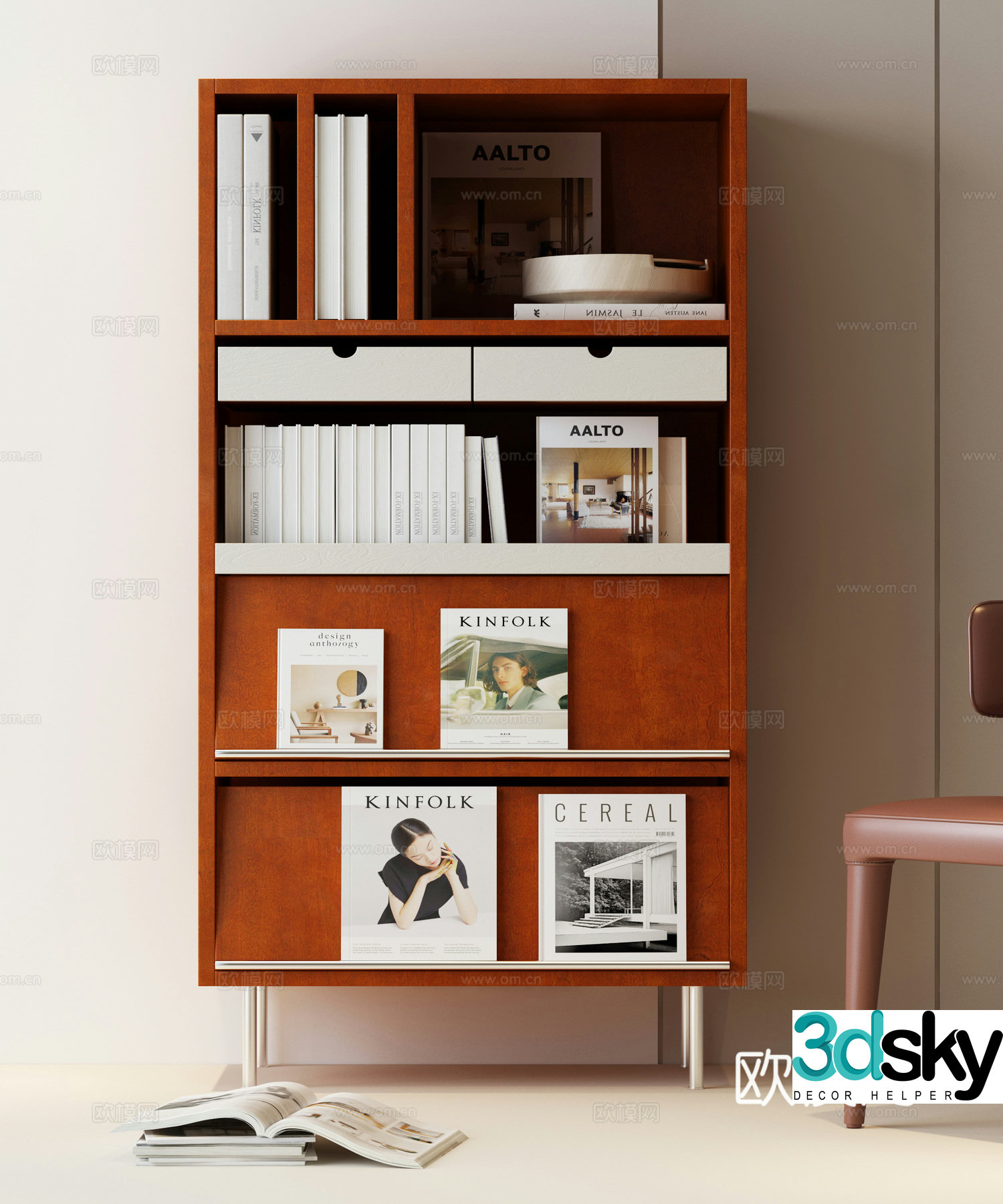 Modern bookcase Modern medieval style bookcase French medieval bookcase Bookcase combination 3D model