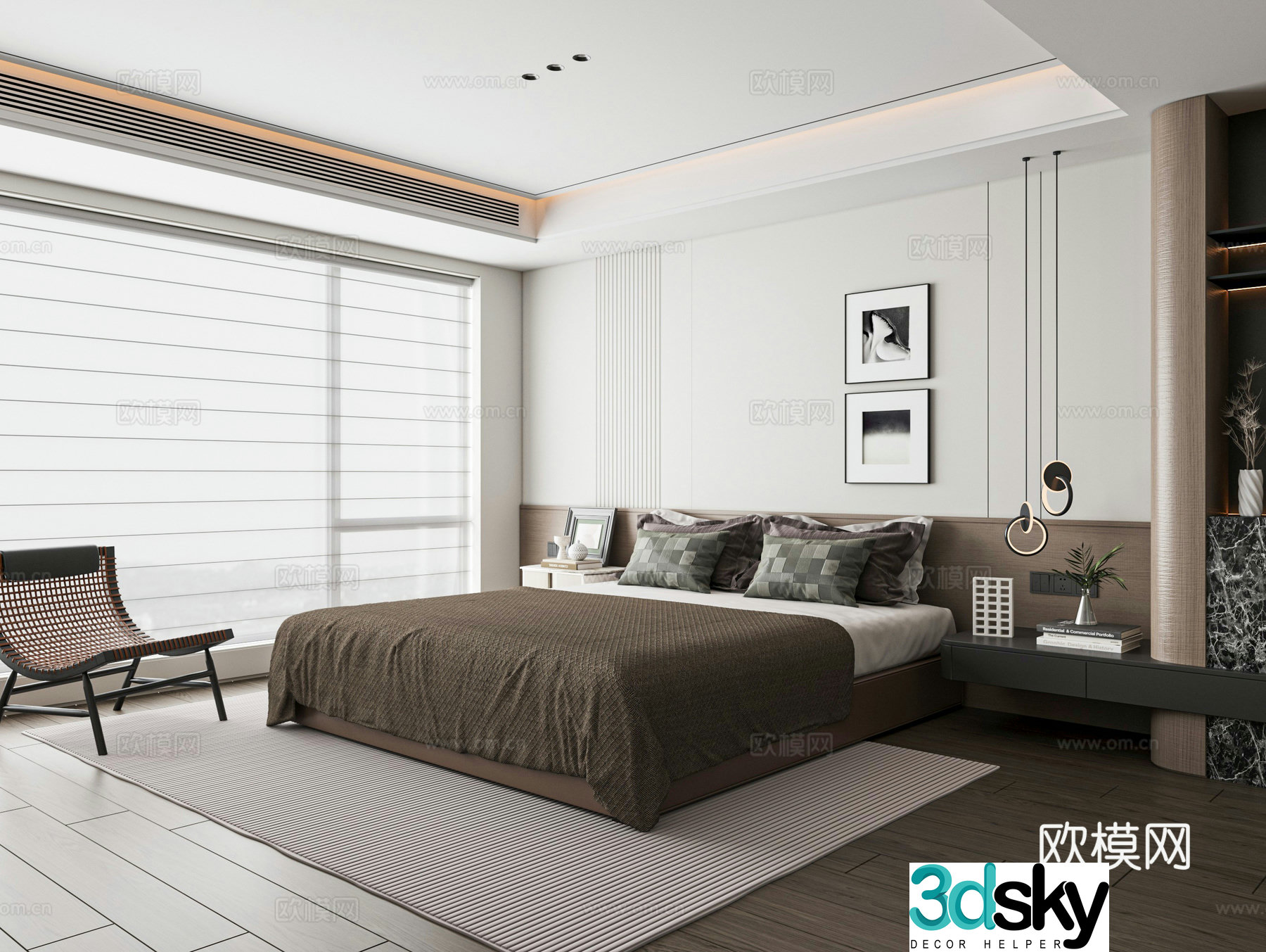 Modern bedroom 3d model