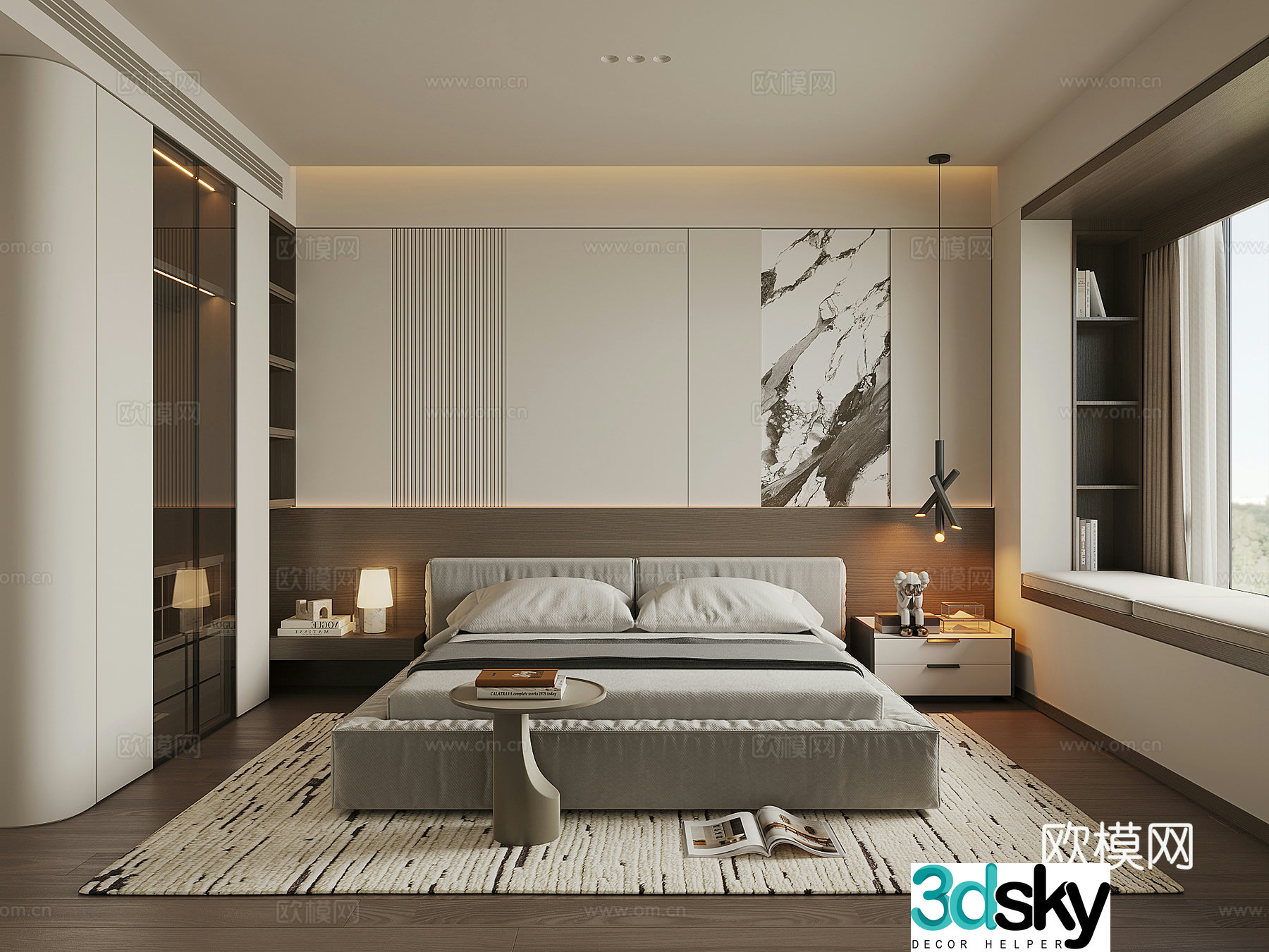 Modern home bedroom 3d model