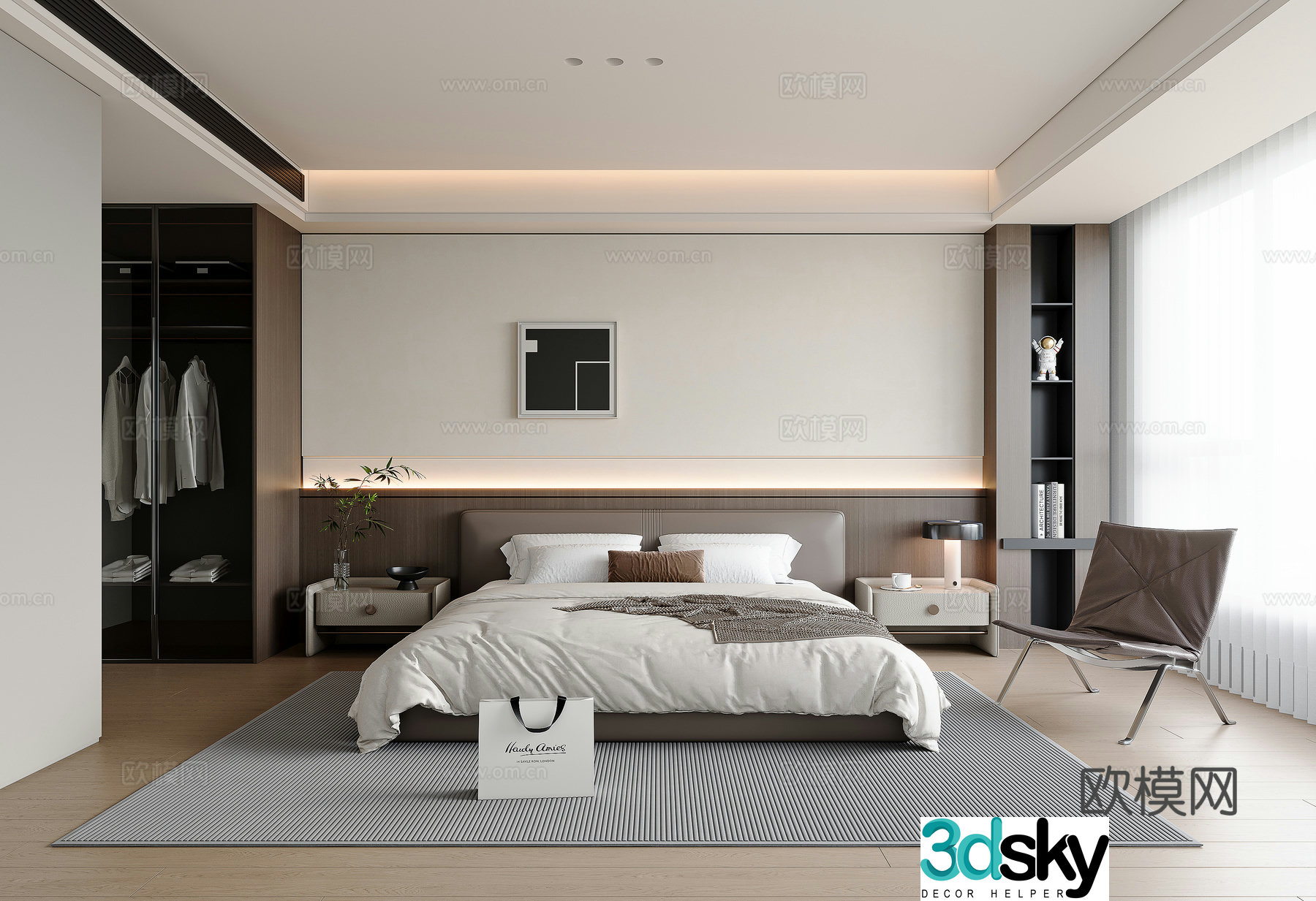 Modern bedroom 3d model