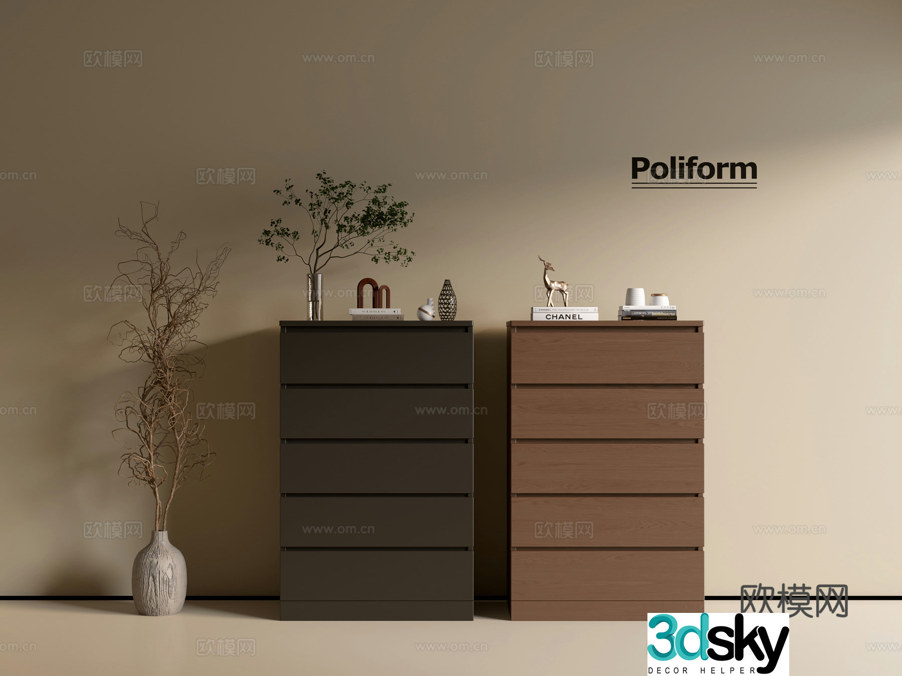 Wasabi Wood Grain Cabinet Ins Wind Minimalist Wind Cabinet Overall Cabinet Side Cabinet Balcony Cabinet Storage 3D Model