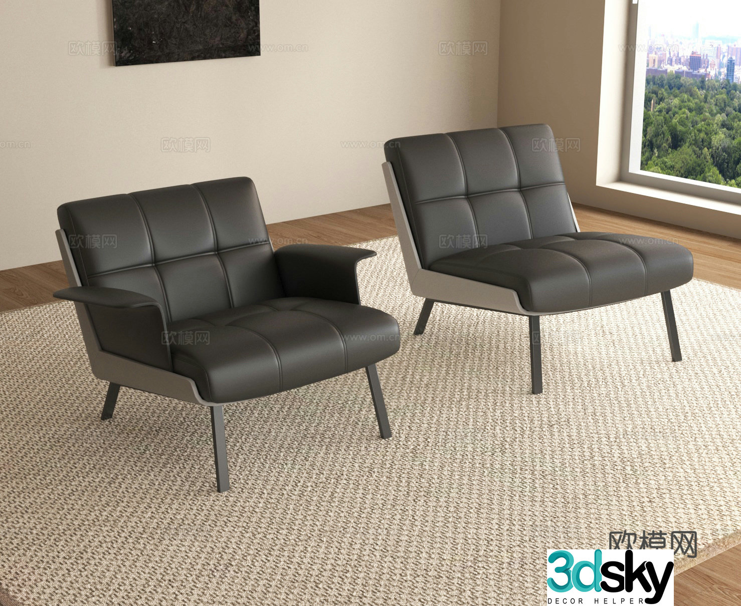 Sofa chair casual chair single chair chair 3d model
