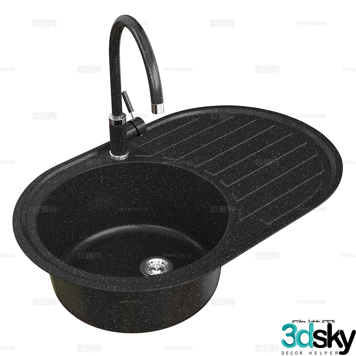 Stainless steel sink Vegetable sink Sink faucet 3D model