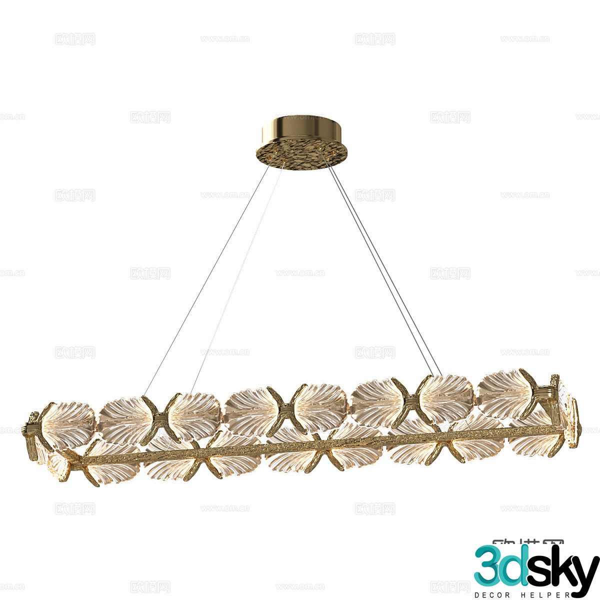 Modern simple chandeliers chandeliers simple chandeliers light luxury chandeliers restaurant chandeliers lamps 3D model