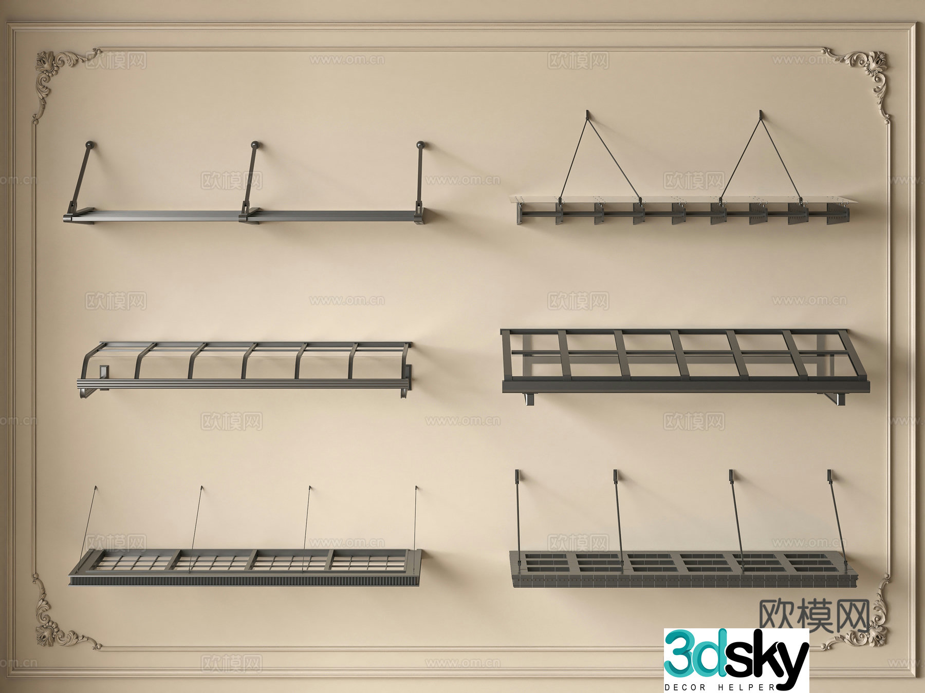 Modern awning 3d model