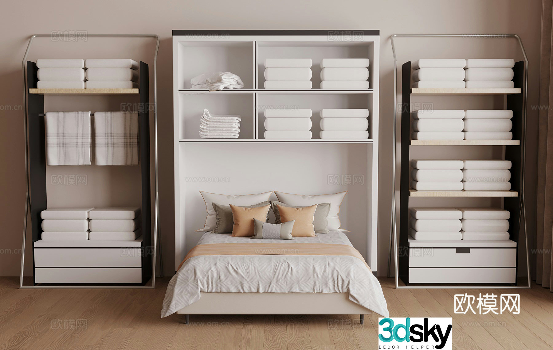 Modern bedding Bedding Double bed 3d model