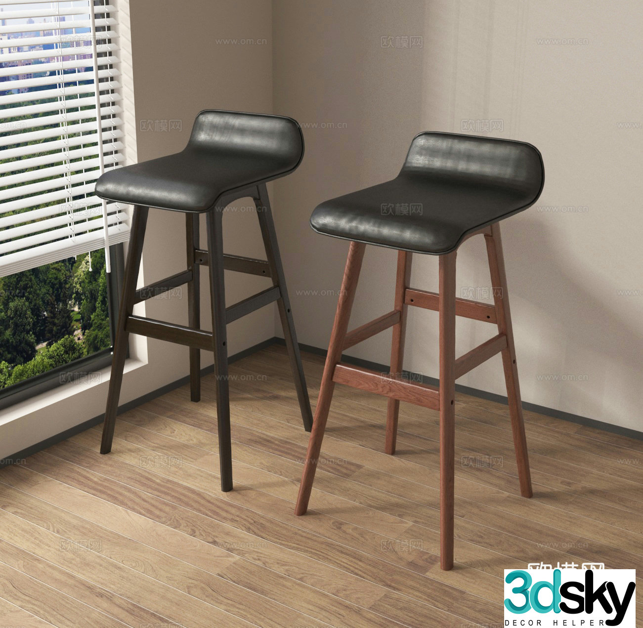 Highchair Bar chair 3d model