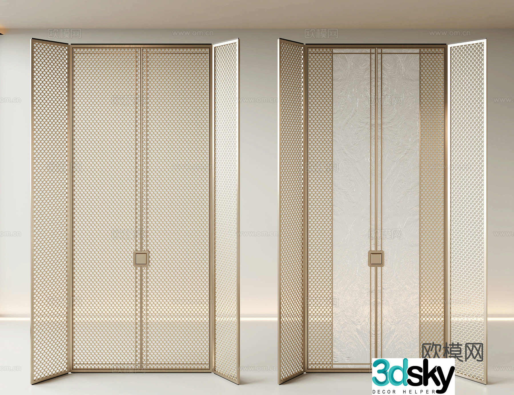 Modern screen partition 3d model