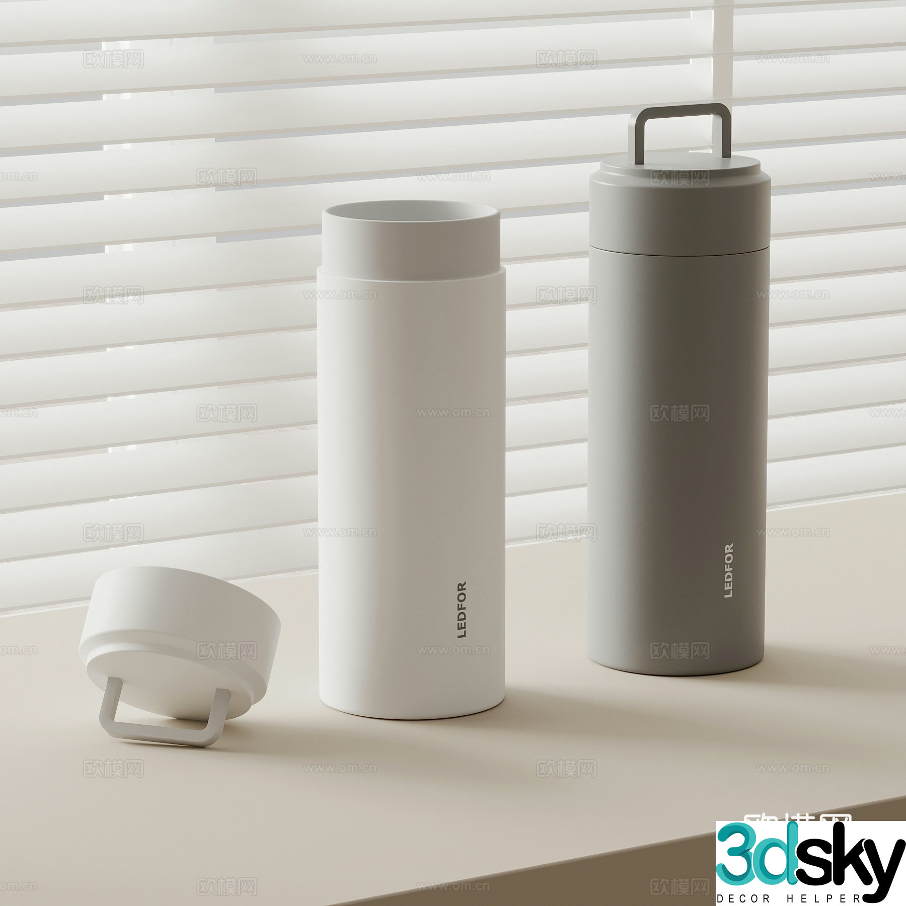 Modern thermos cup water cup 3d model