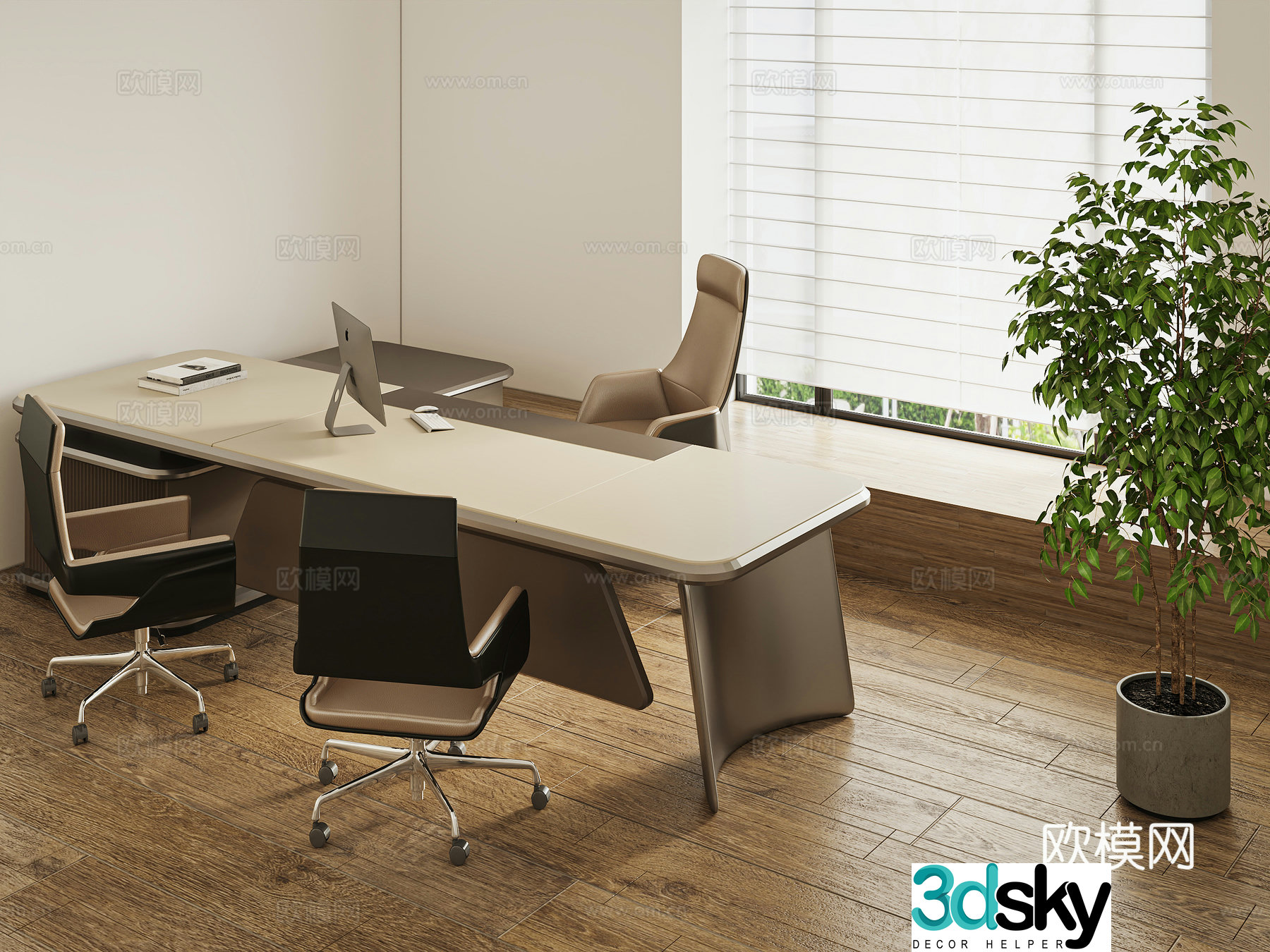 Modern office desk chairs desk chairs boss chairs 3d model