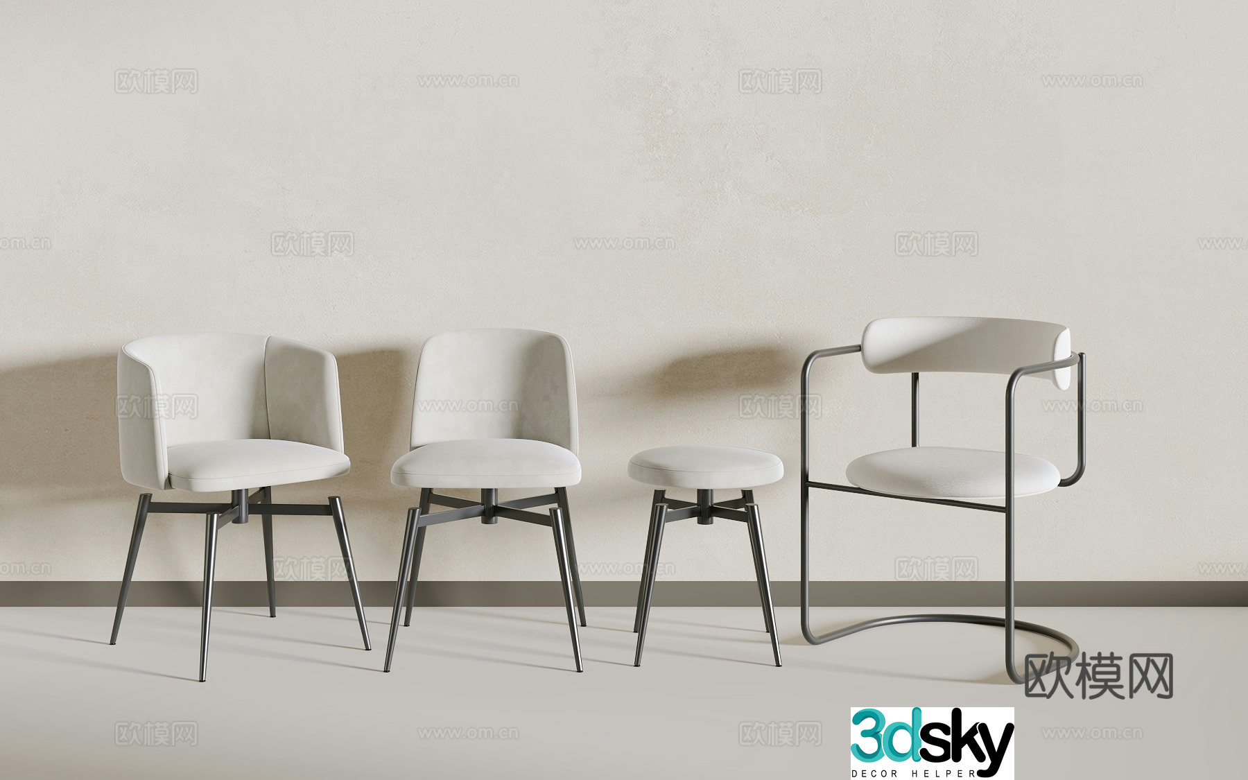 Modern single chair 3d model