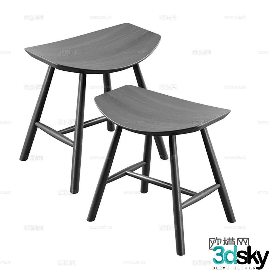 Modern stool 3d model