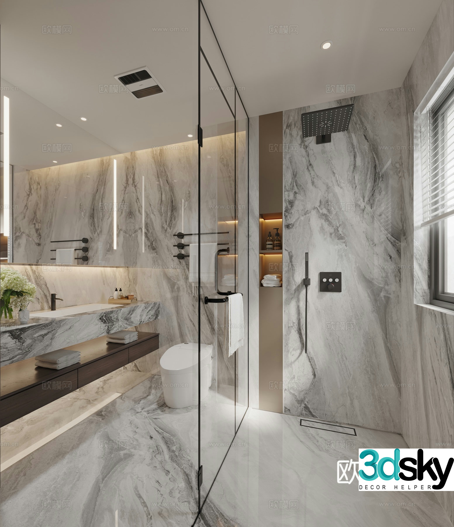 Modern bathroom 3d model
