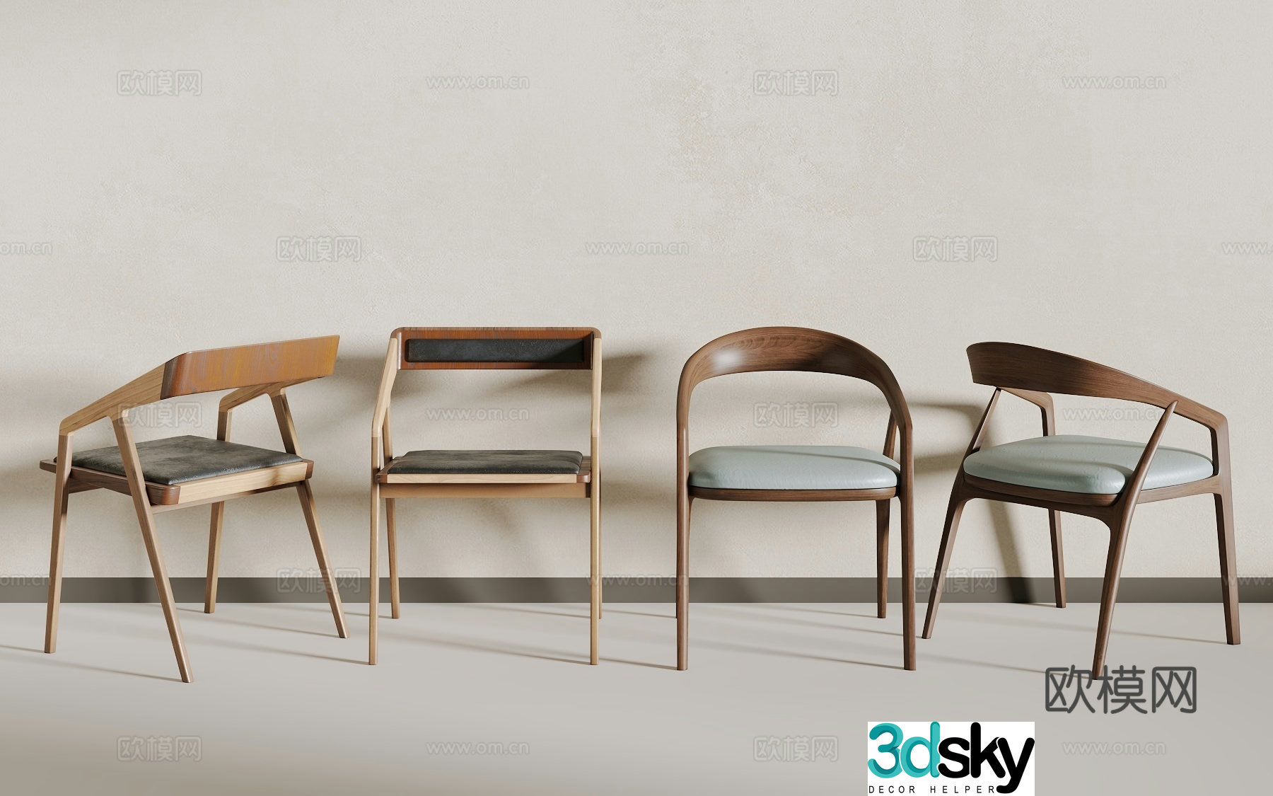 New Chinese-style seat 3D model