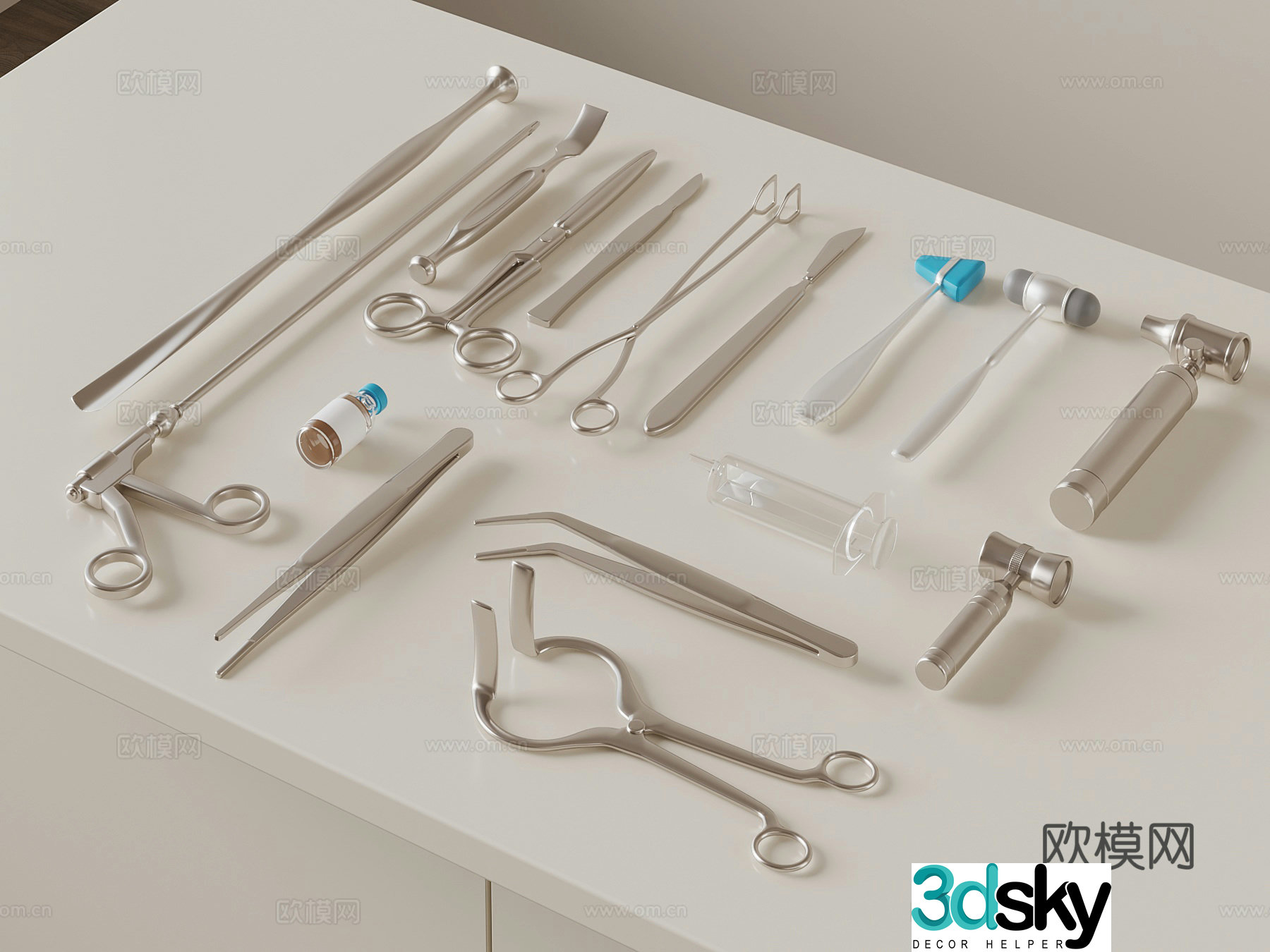 Medical equipment modern medical supplies 3d model