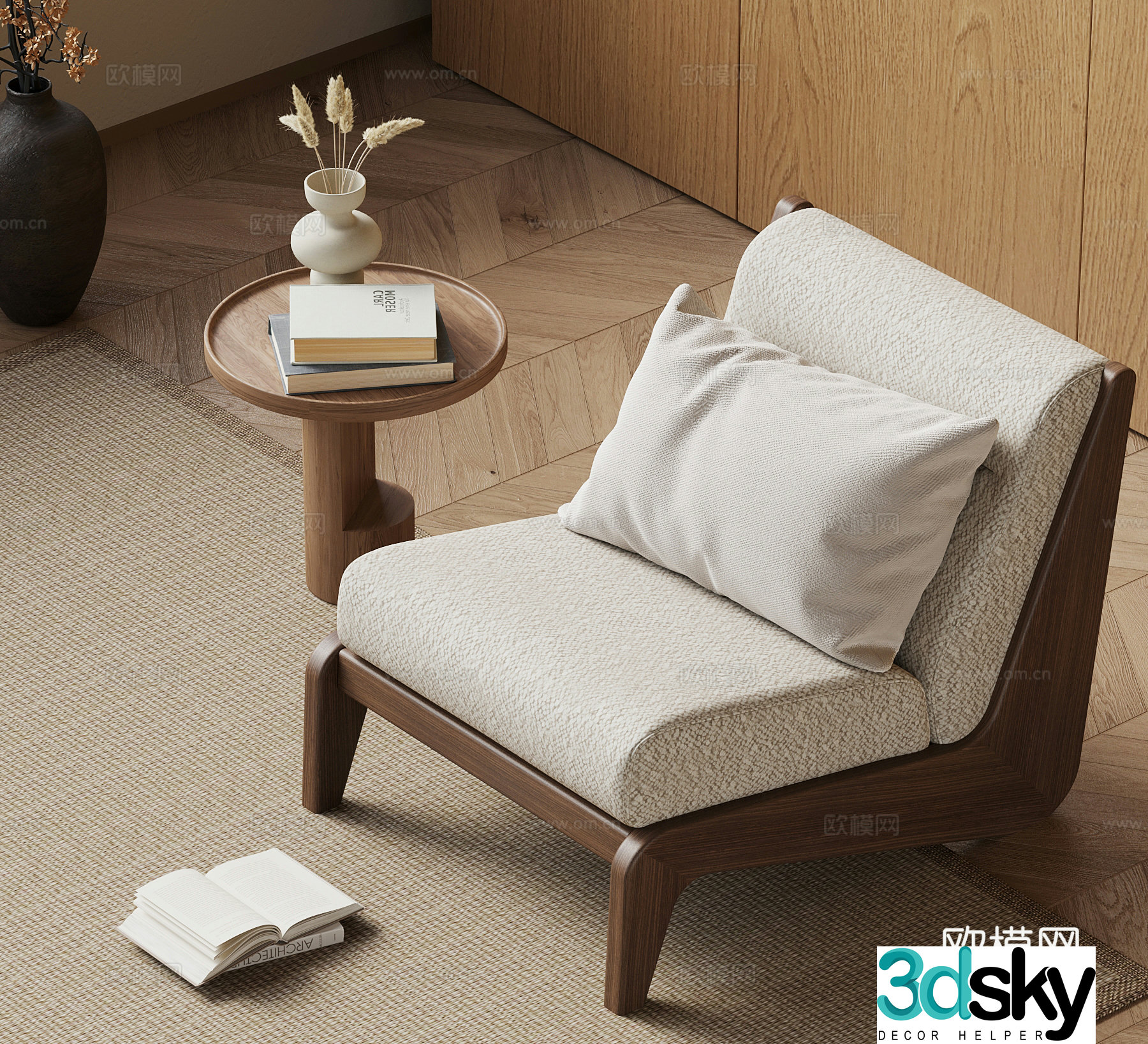 Leisure chair medieval sofa chair 3d model