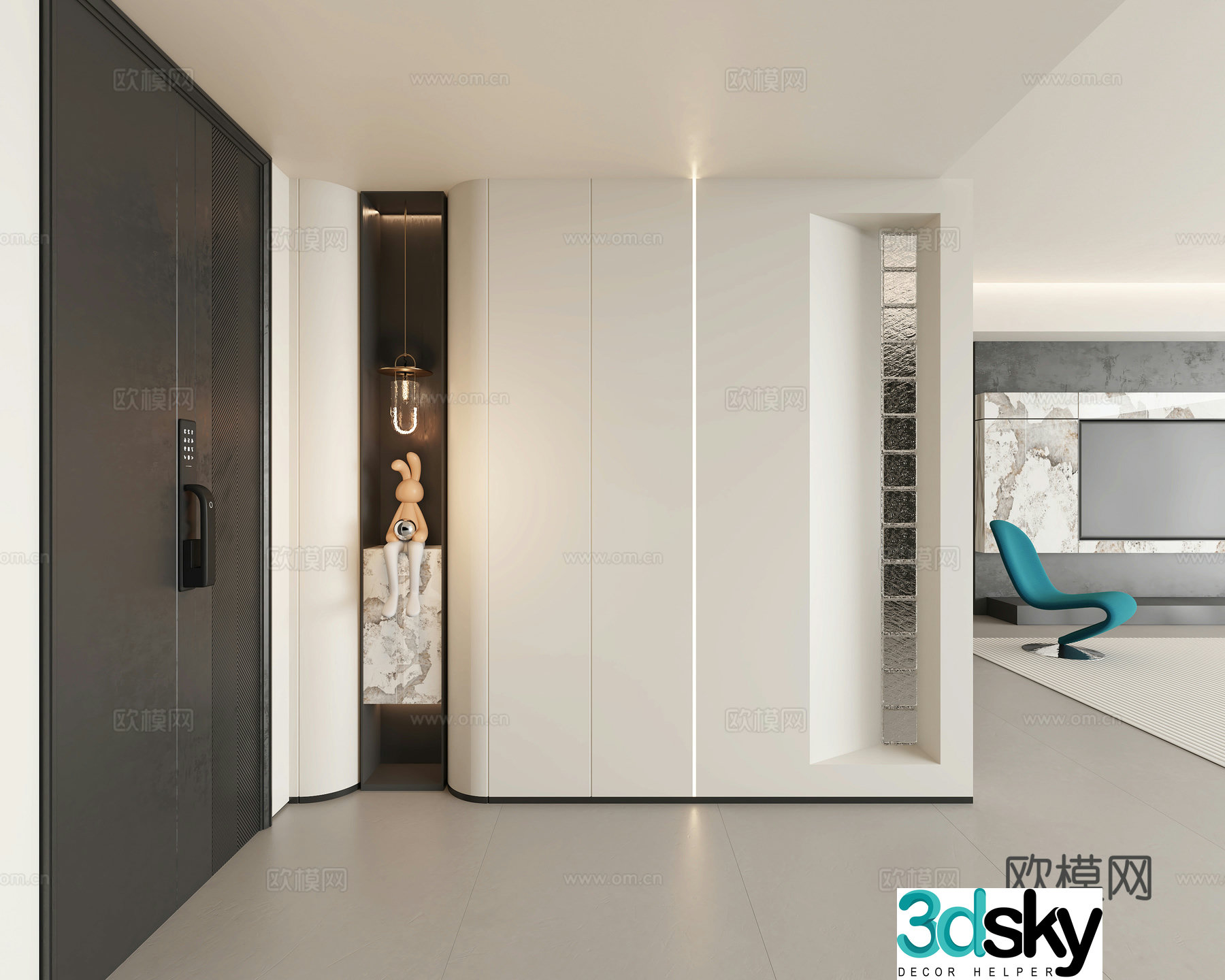Modern entrance 3D model