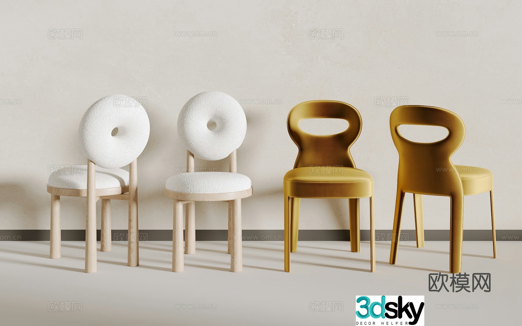 Modern single chair 3d model