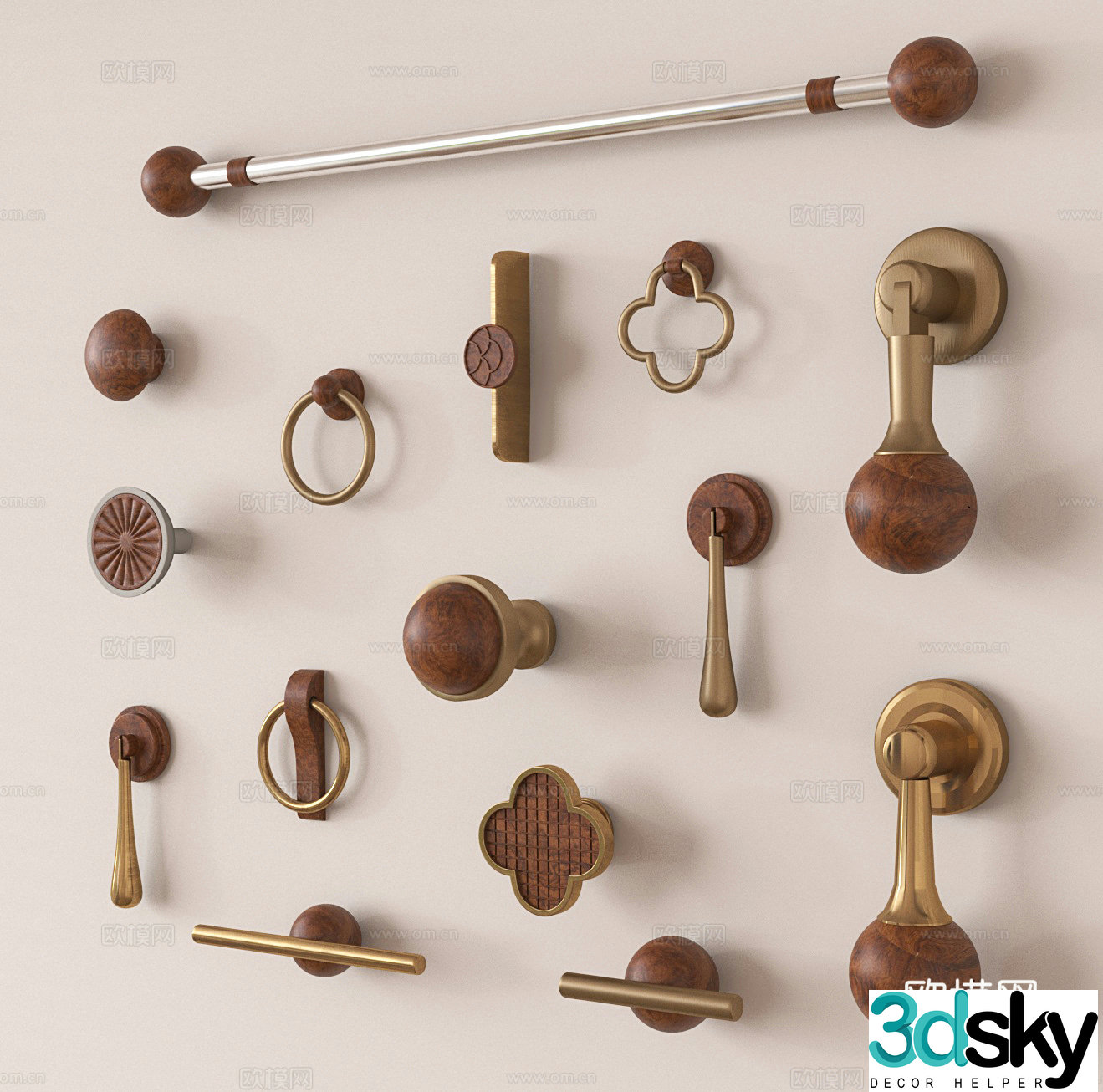 Door handle Door handle Drawer handle 3d model