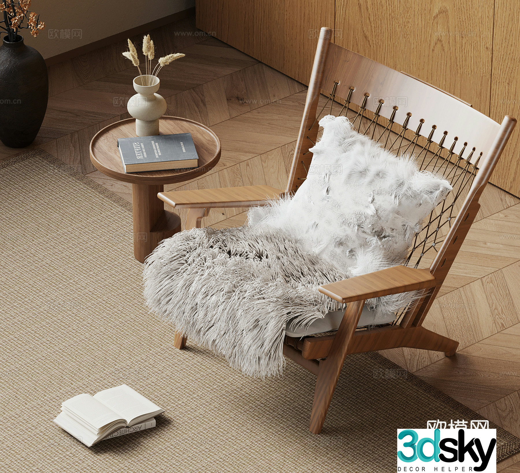 Leisure chair medieval sofa chair 3d model