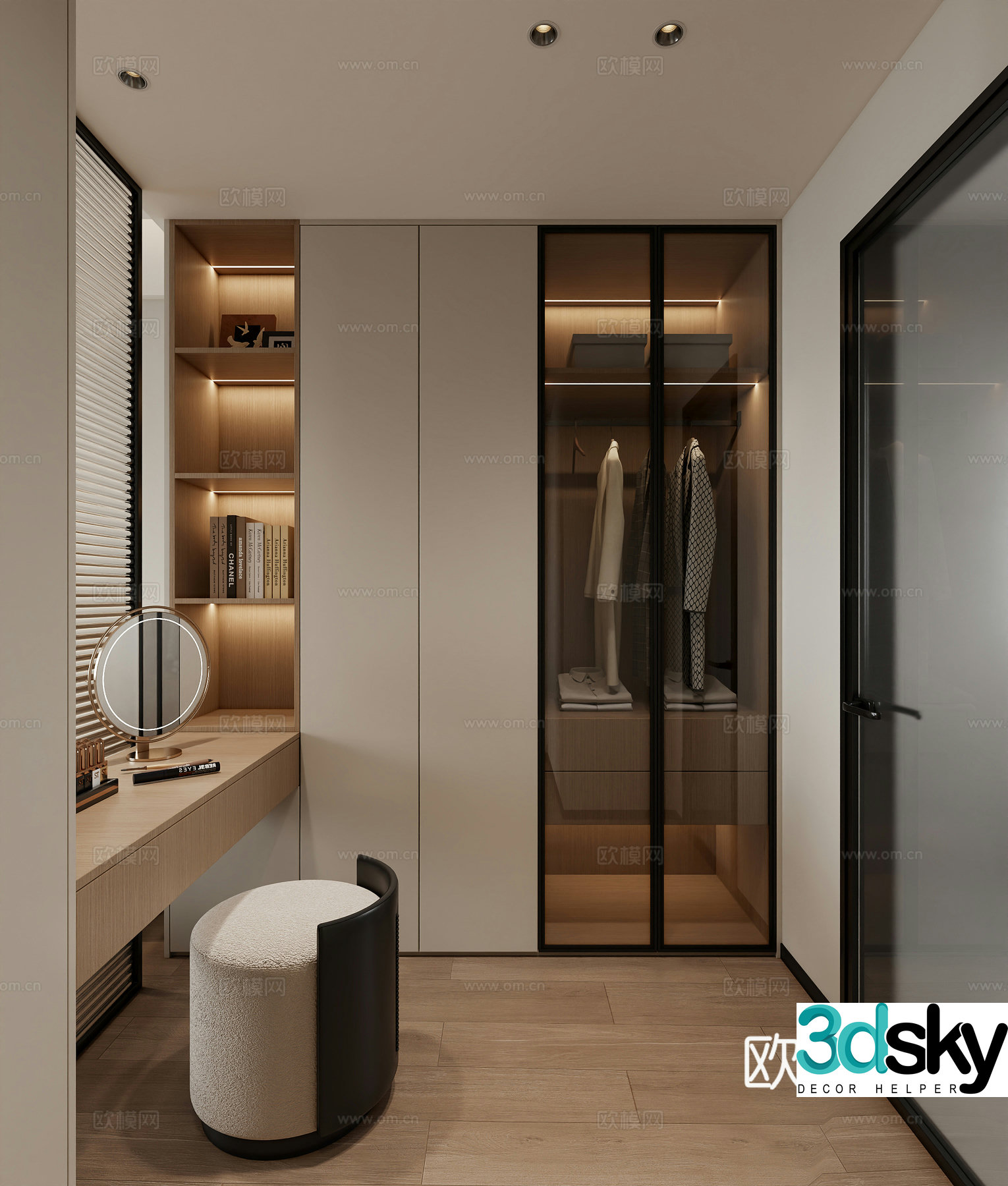 Modern Cloakroom-20143d Model
