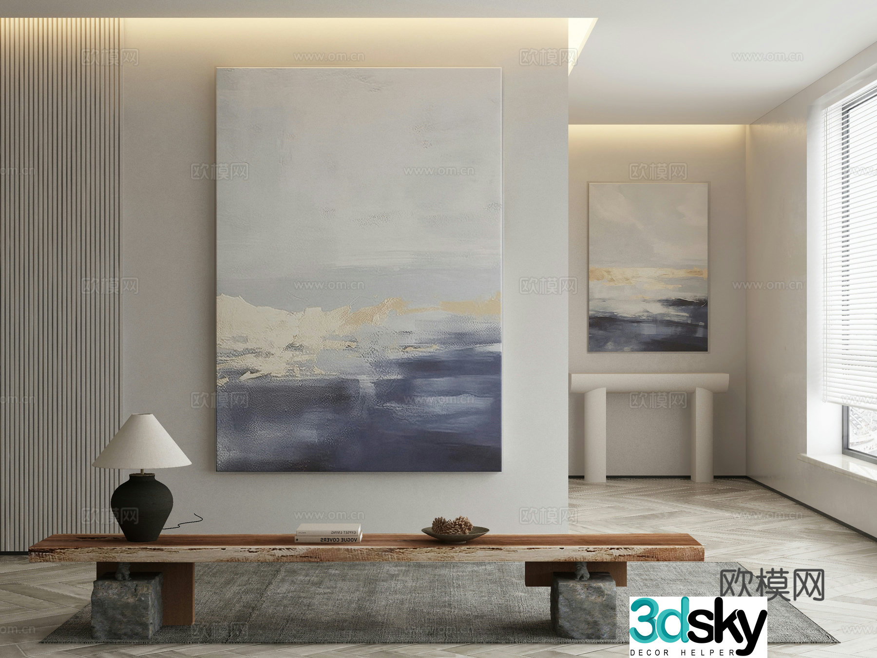 Modern Wasabi Hanging Painting Oil Painting 3D Model