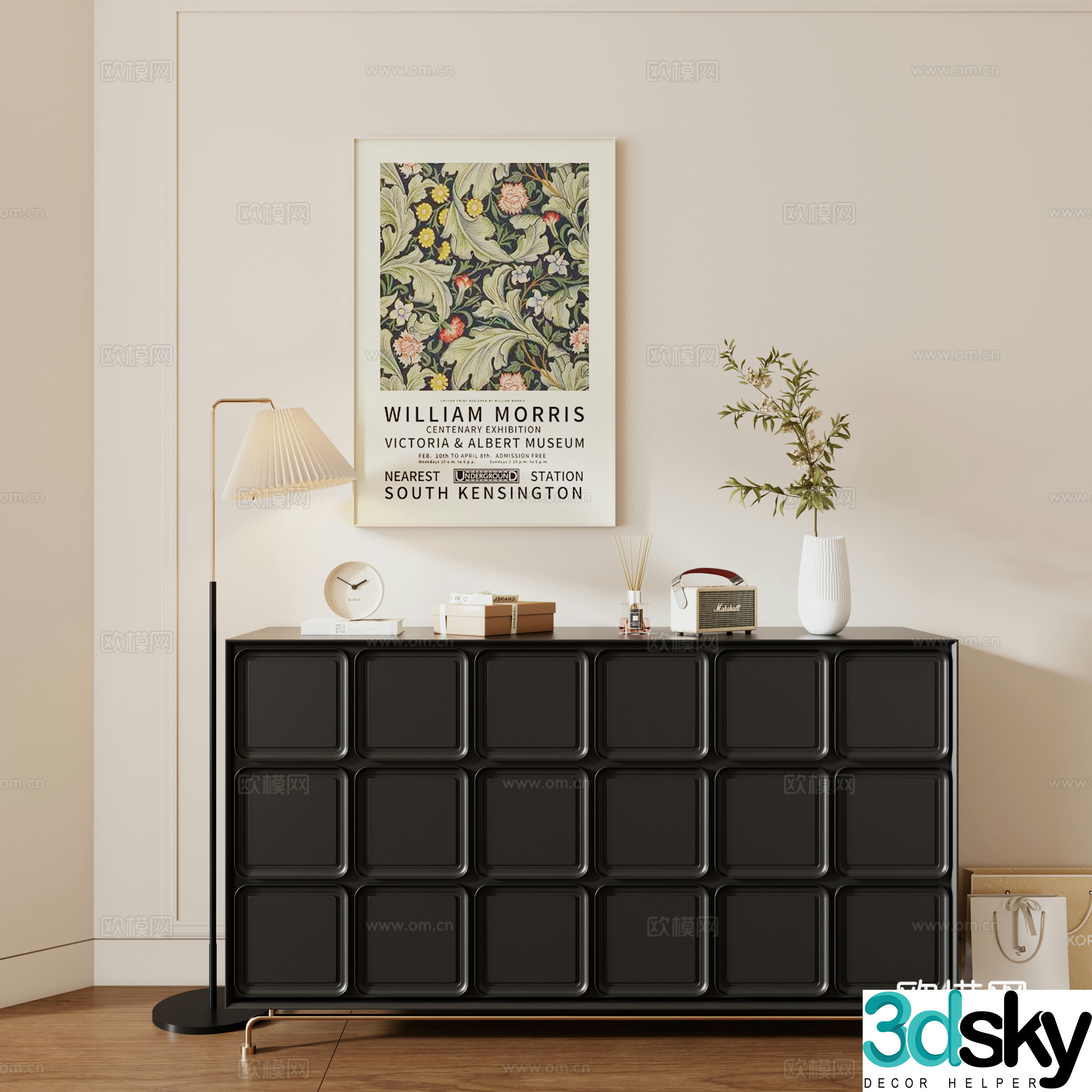 Modern medieval style decoration cabinet Modern medieval style side cabinet Modern medieval style entrance cabinet 3D model