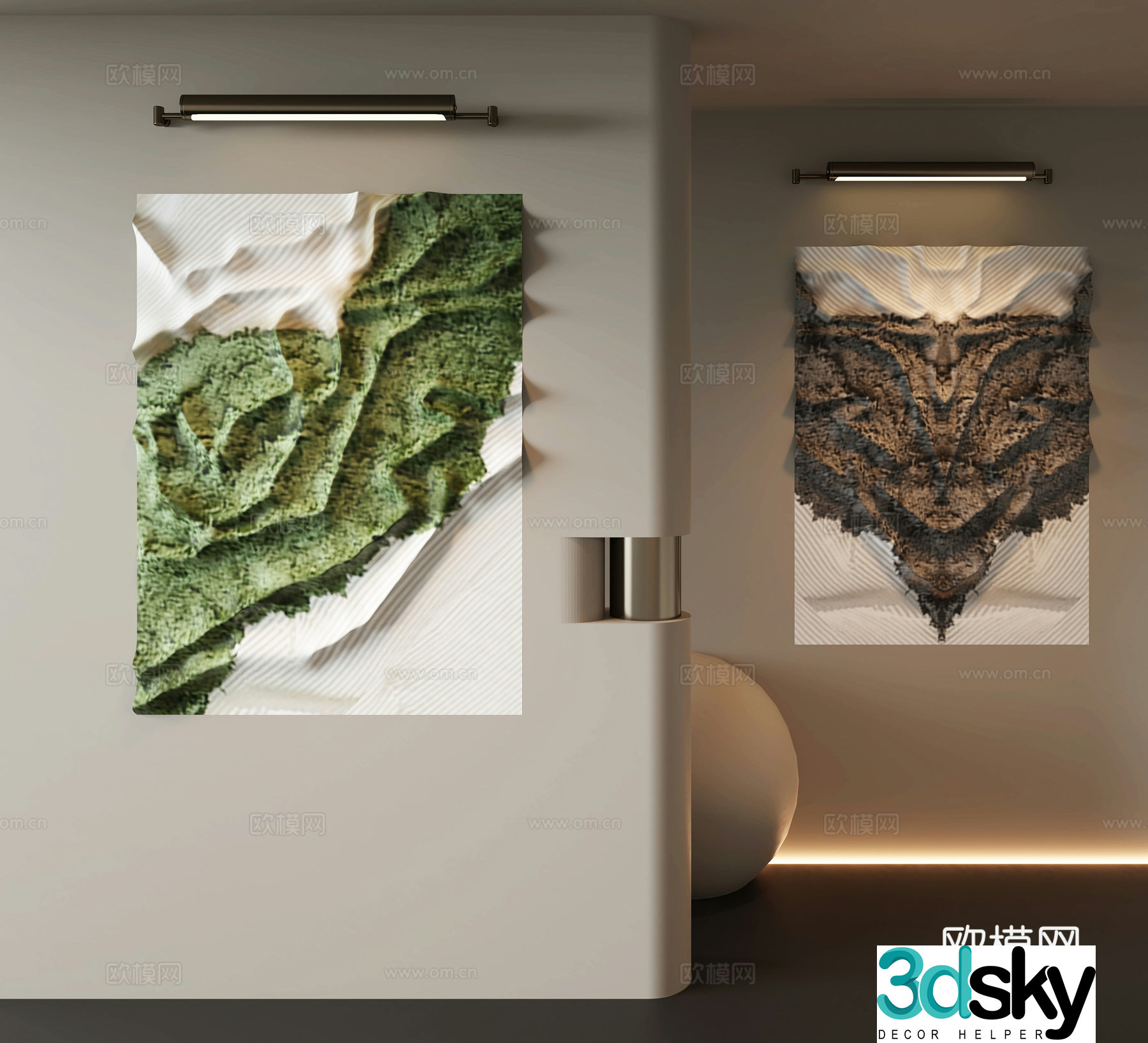 Modern wall decoration pendant 3D model
