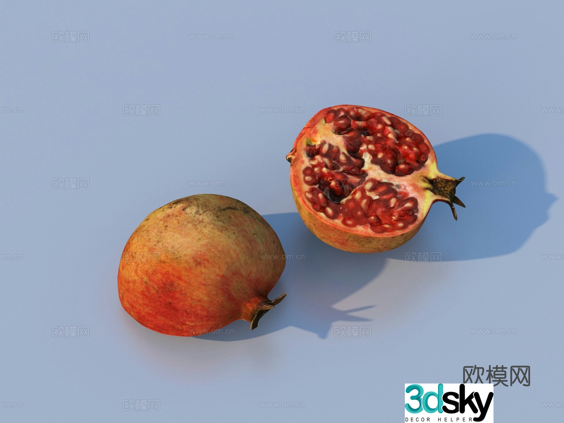 Pomegranate Fruit 3D Model
