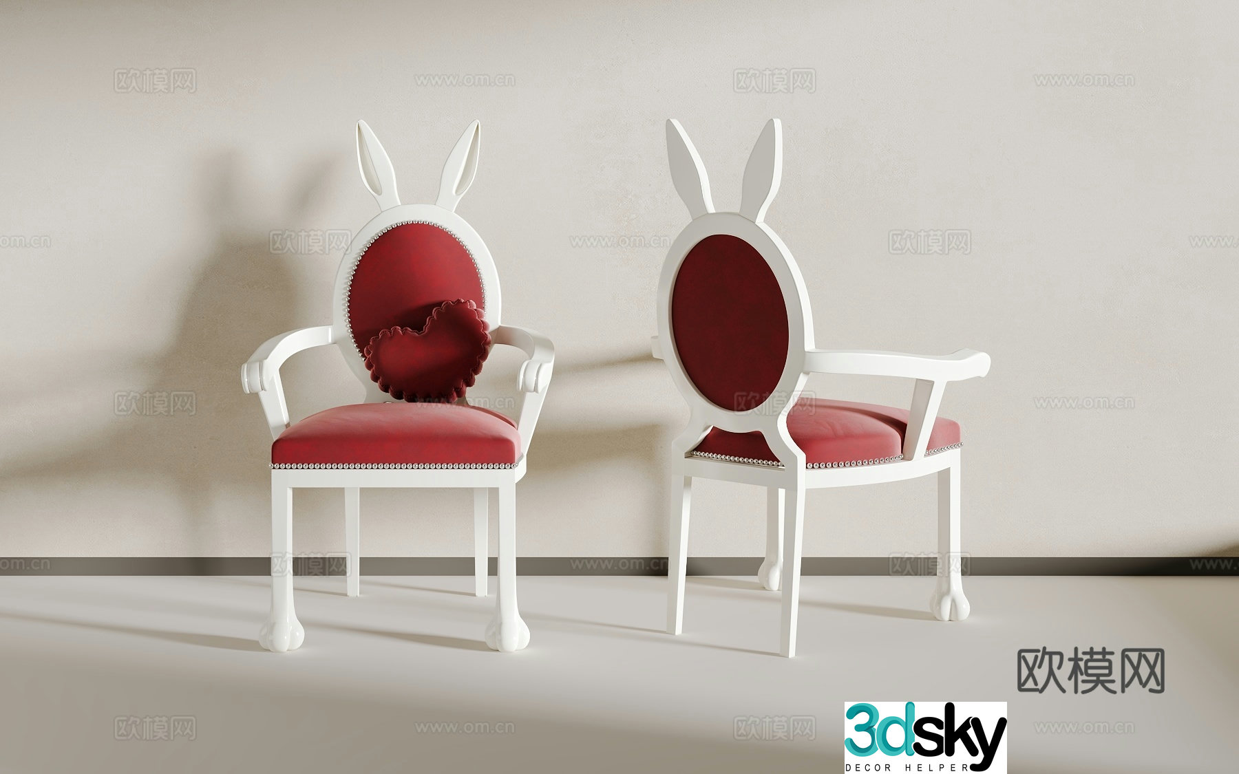 European single chair 3D model