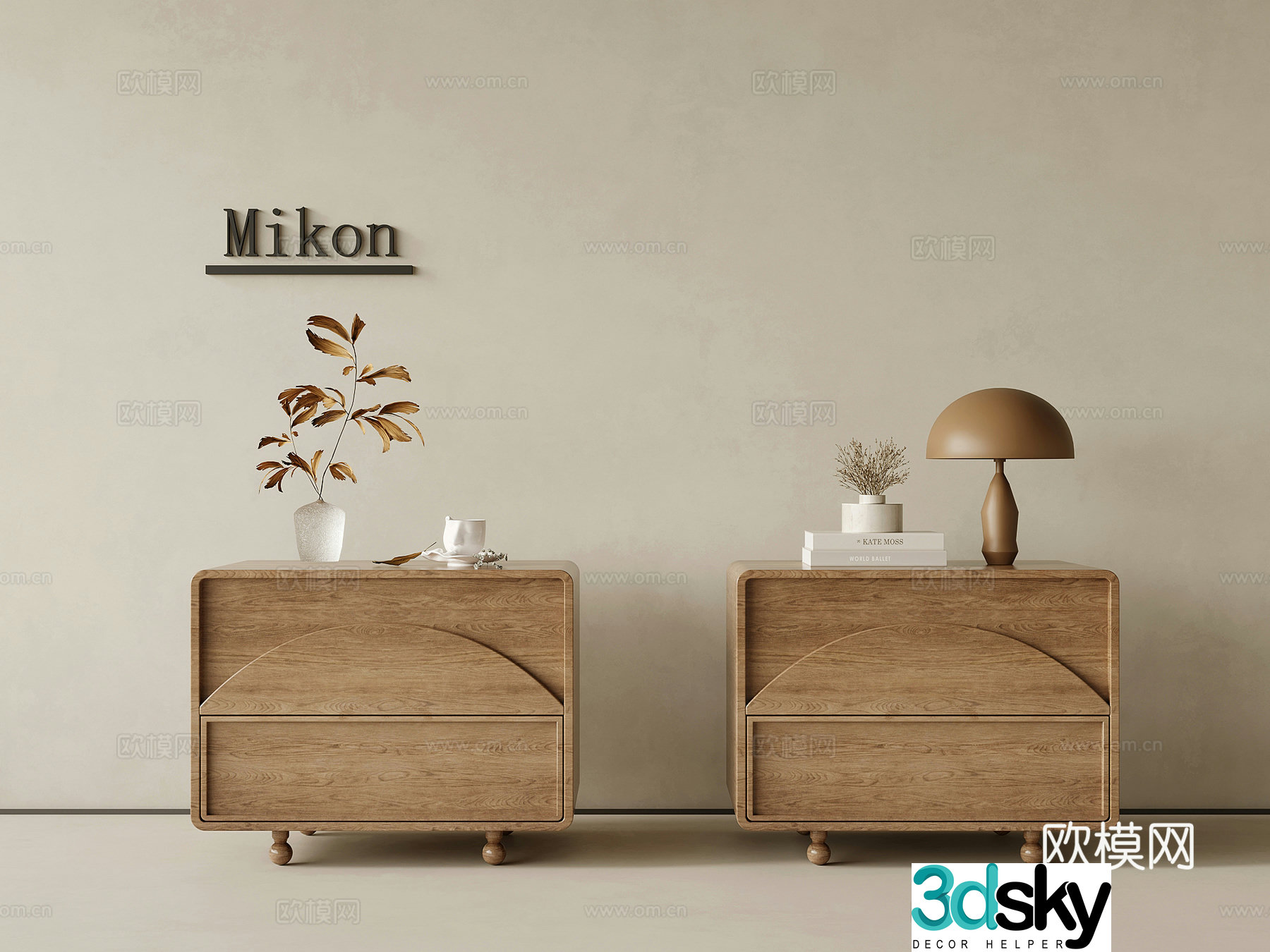 Bedside table Jijifeng Bedside table jewelry ornaments 3D model