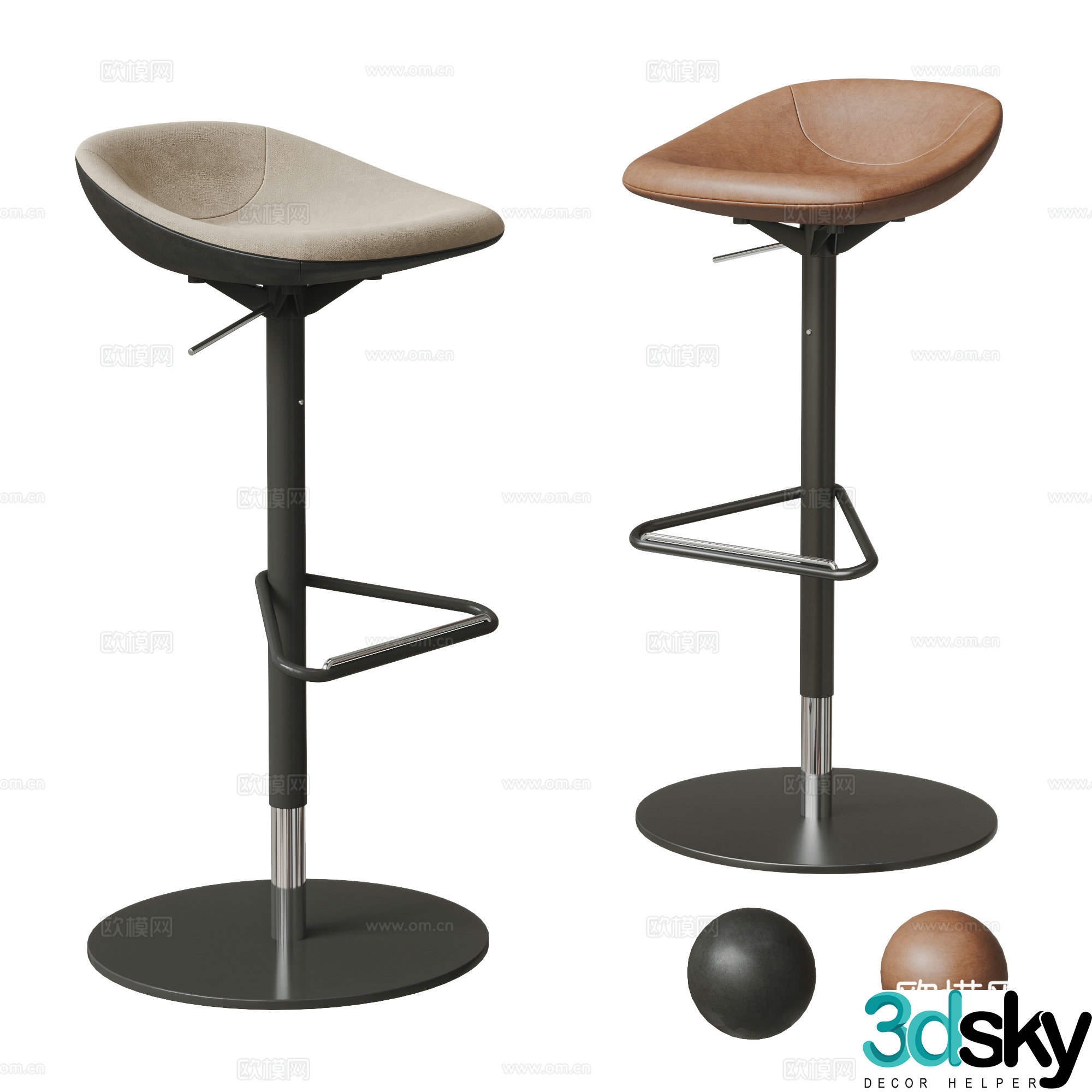 Modern bar chair combination bar chair bar stool lift bar chair leather bar chair cloth bar chair 3d model