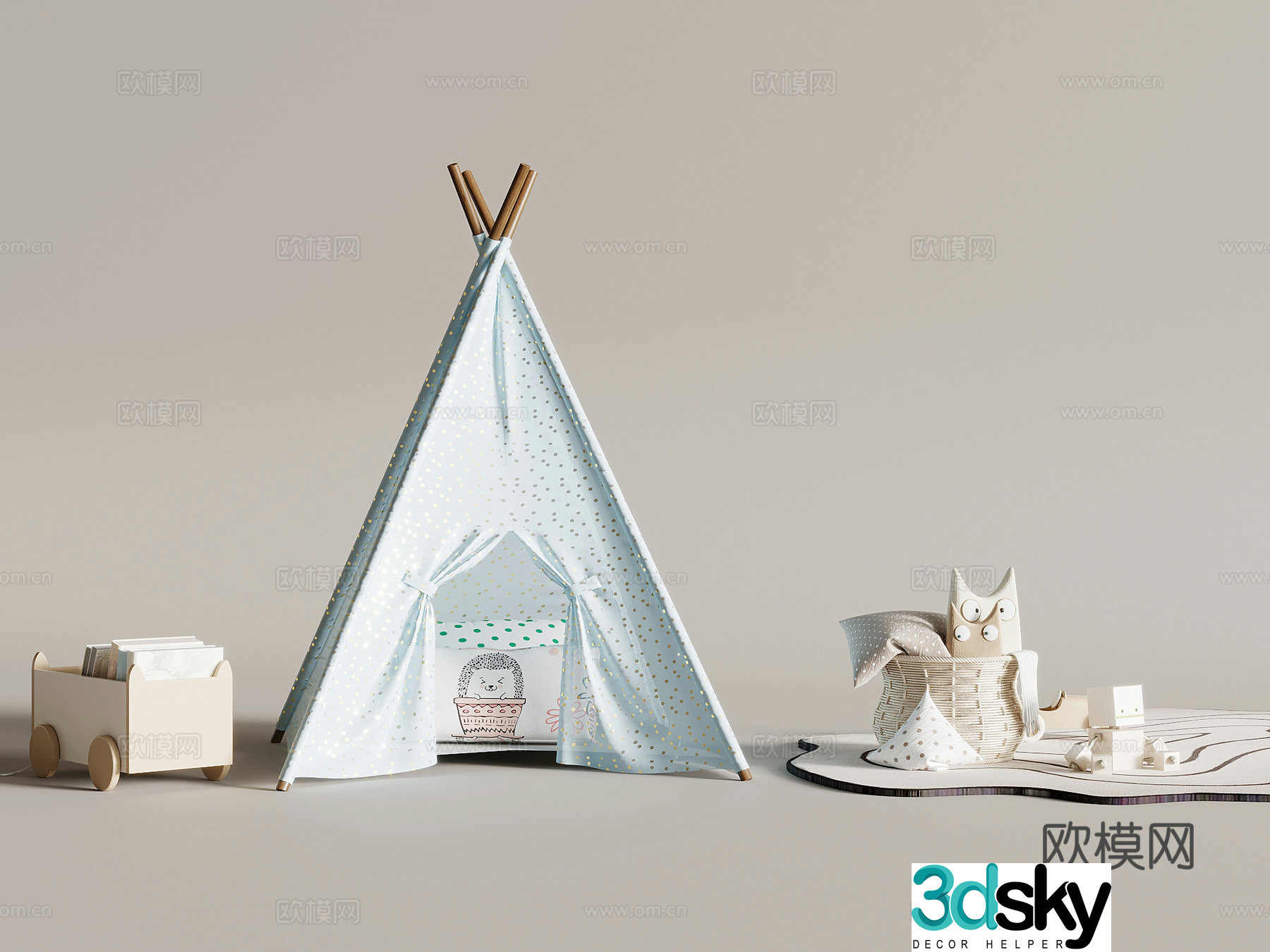 Children’s tent Modern children’s toys Tent 3d model