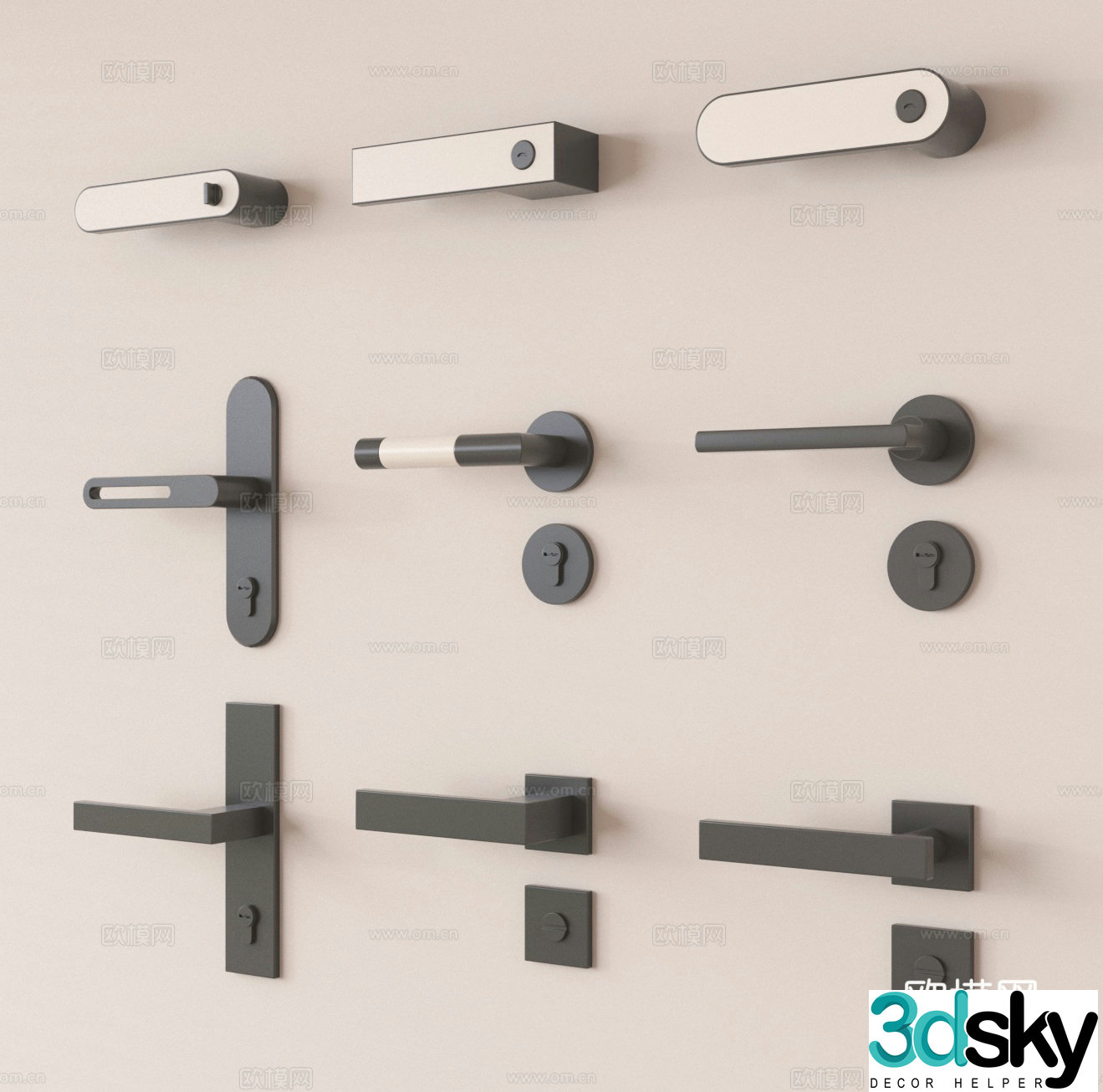 Door handle Door handle Door lock 3d model