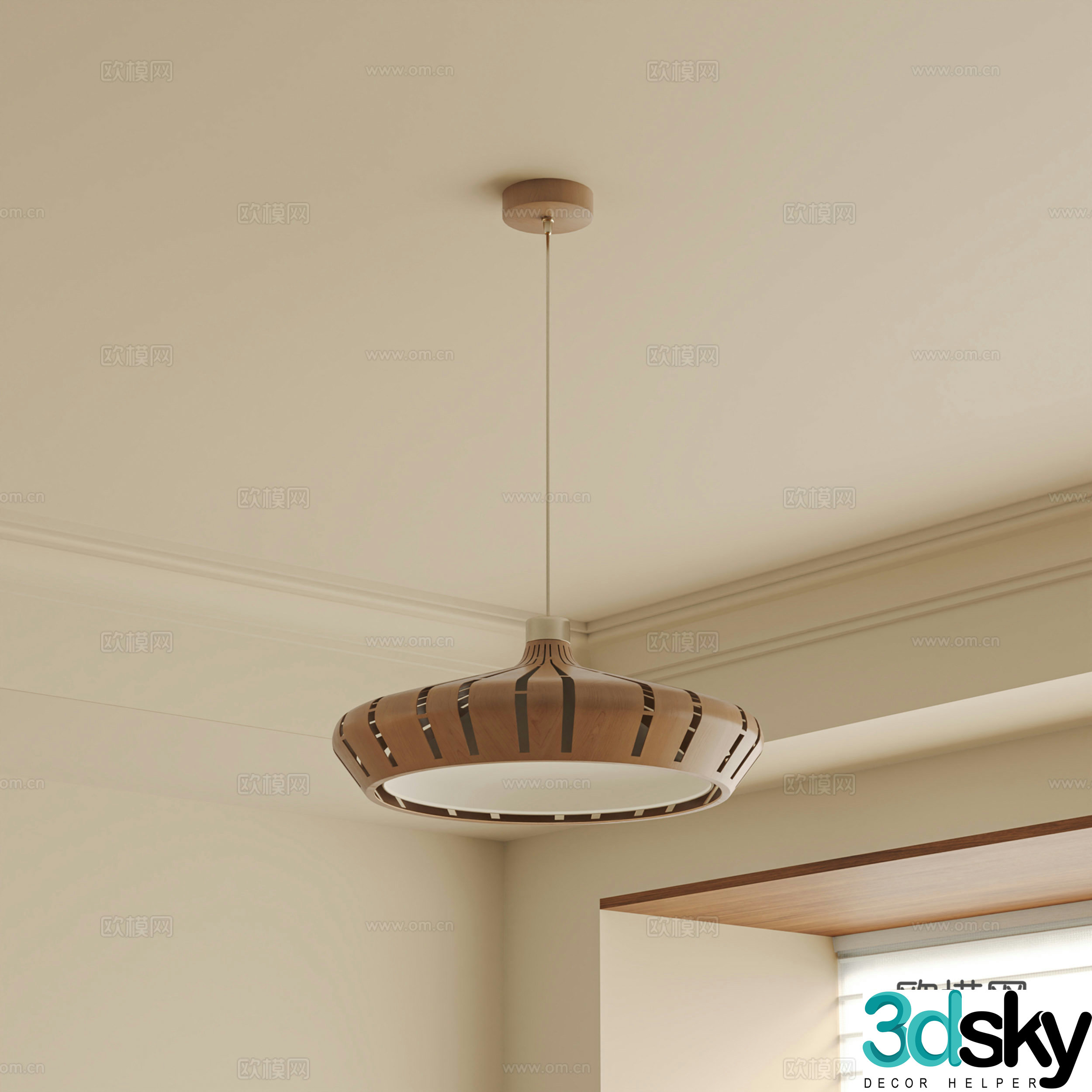 Modern medieval chandelier 3d model