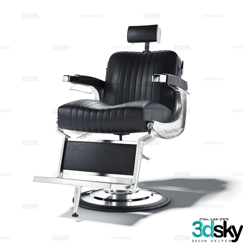 Barber chair barber equipment 3d model