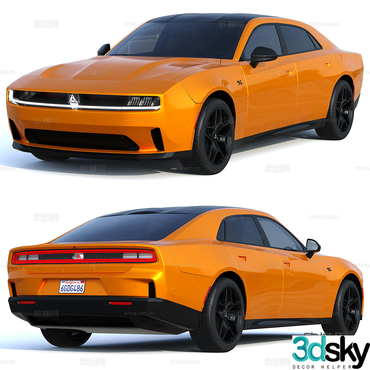 Dodge Charger Daytona 4 Door 2024 Sedan 3d model