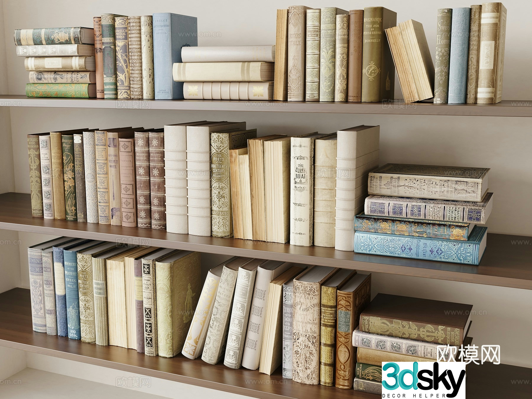 Books 3d model