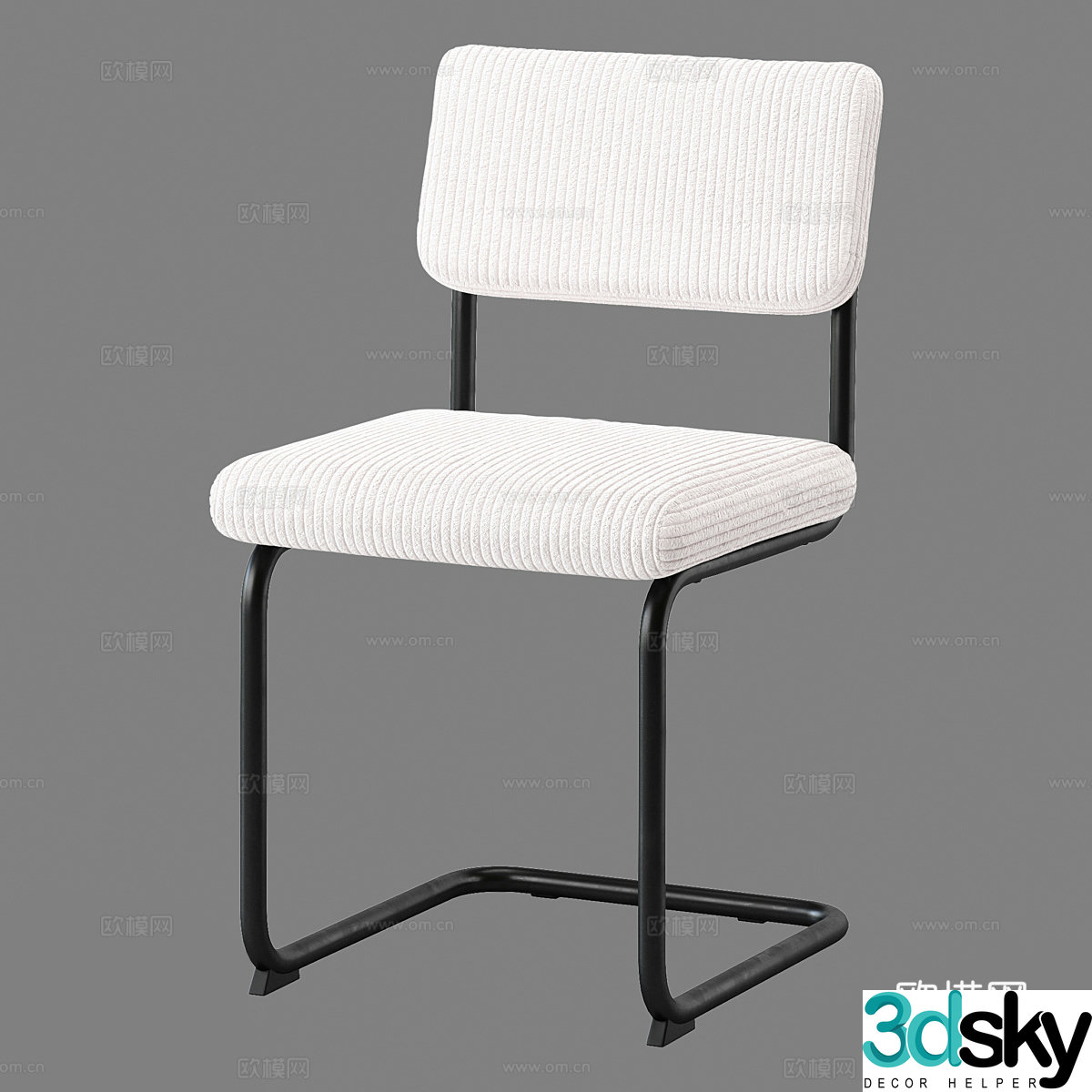 Modern simple single chair chair simple single chair casual chair stool 3d model