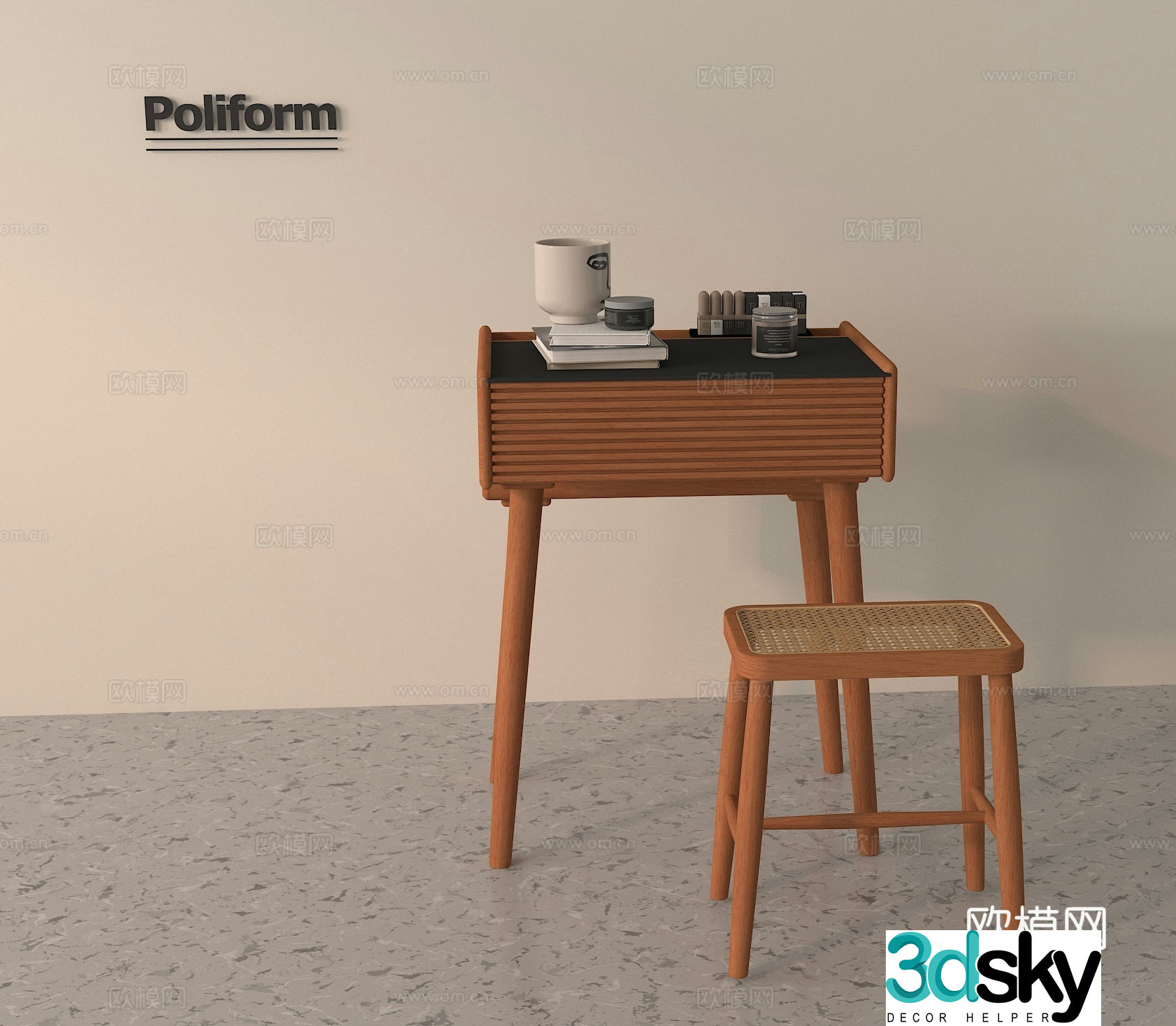 Dressing table 3d model