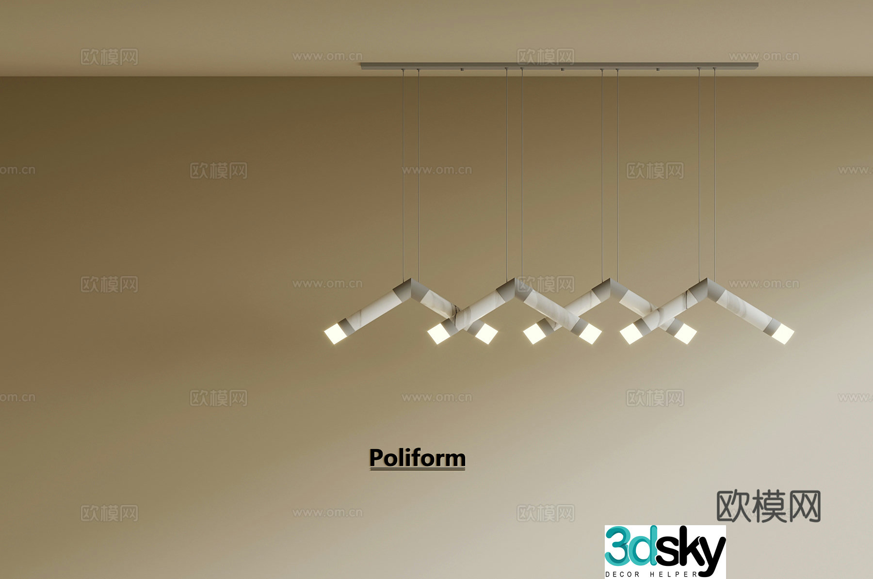 Chandelier Modern Cream Style Chandelier Decorative Chandelier 3D Model