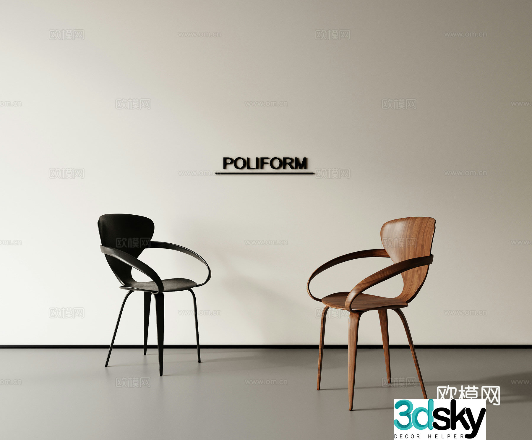 Single chair dining chair book chair 3d model